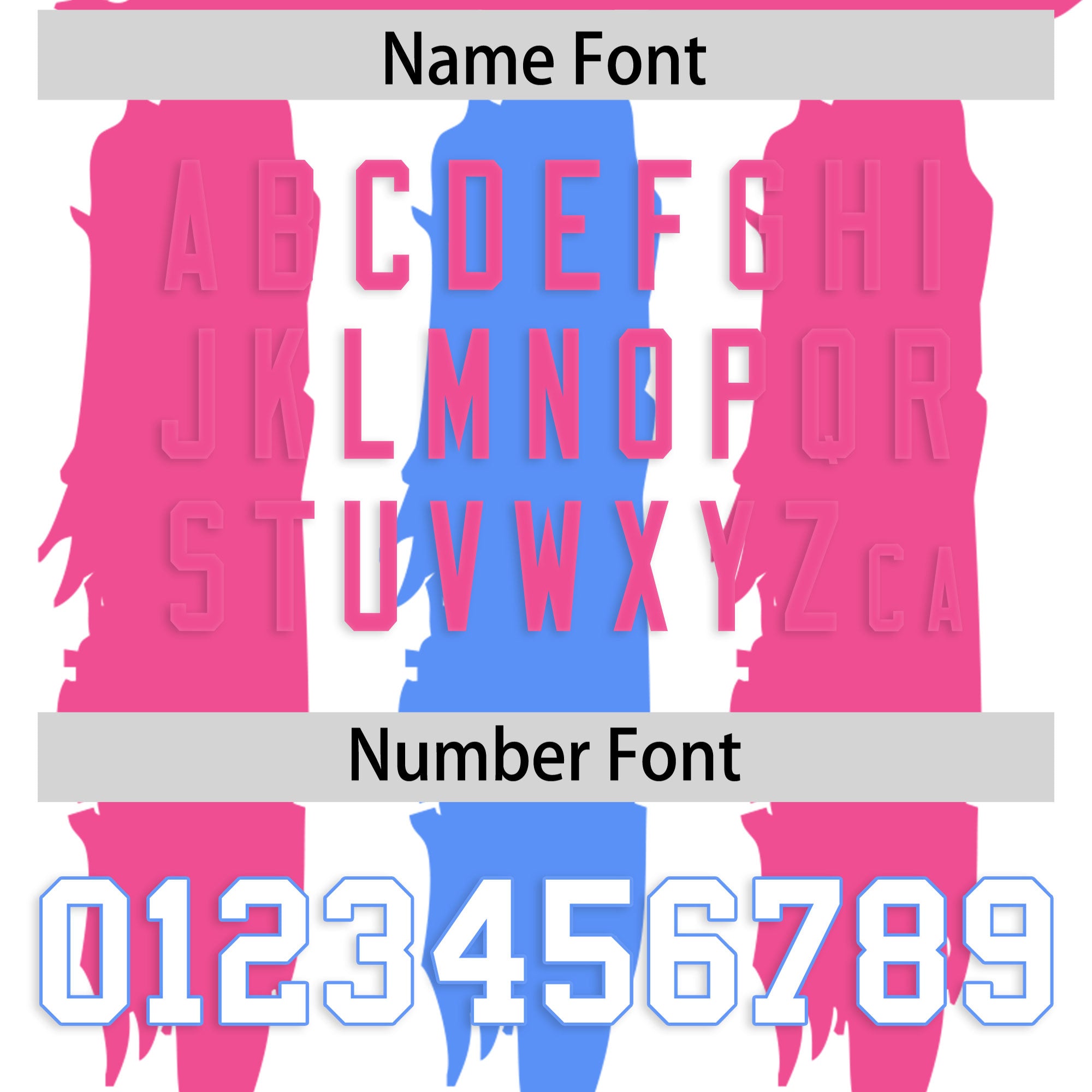 Custom Flag Football Jersey | White Pink and Powder Blue Graffiti Pattern Practice 7on7 Uniforms | Add name, number & logo| KXKSHOP