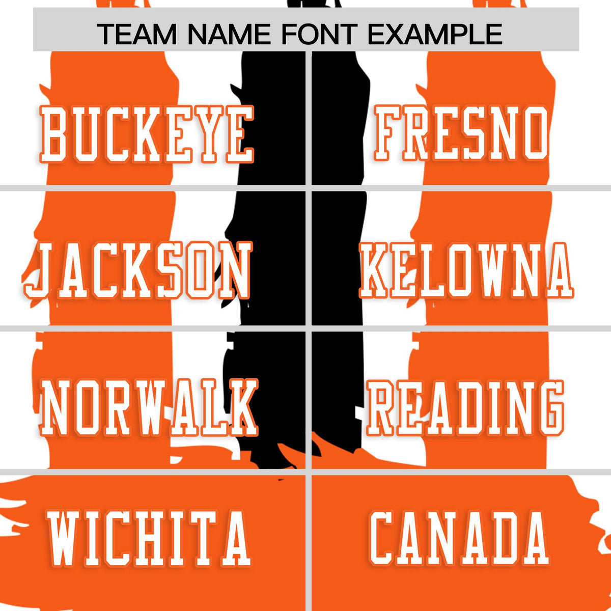 Custom Flag Football Jersey | White Orange and Black Graffiti Pattern Practice 7on7 Uniforms | Add name, number &amp; logo| KXKSHOP