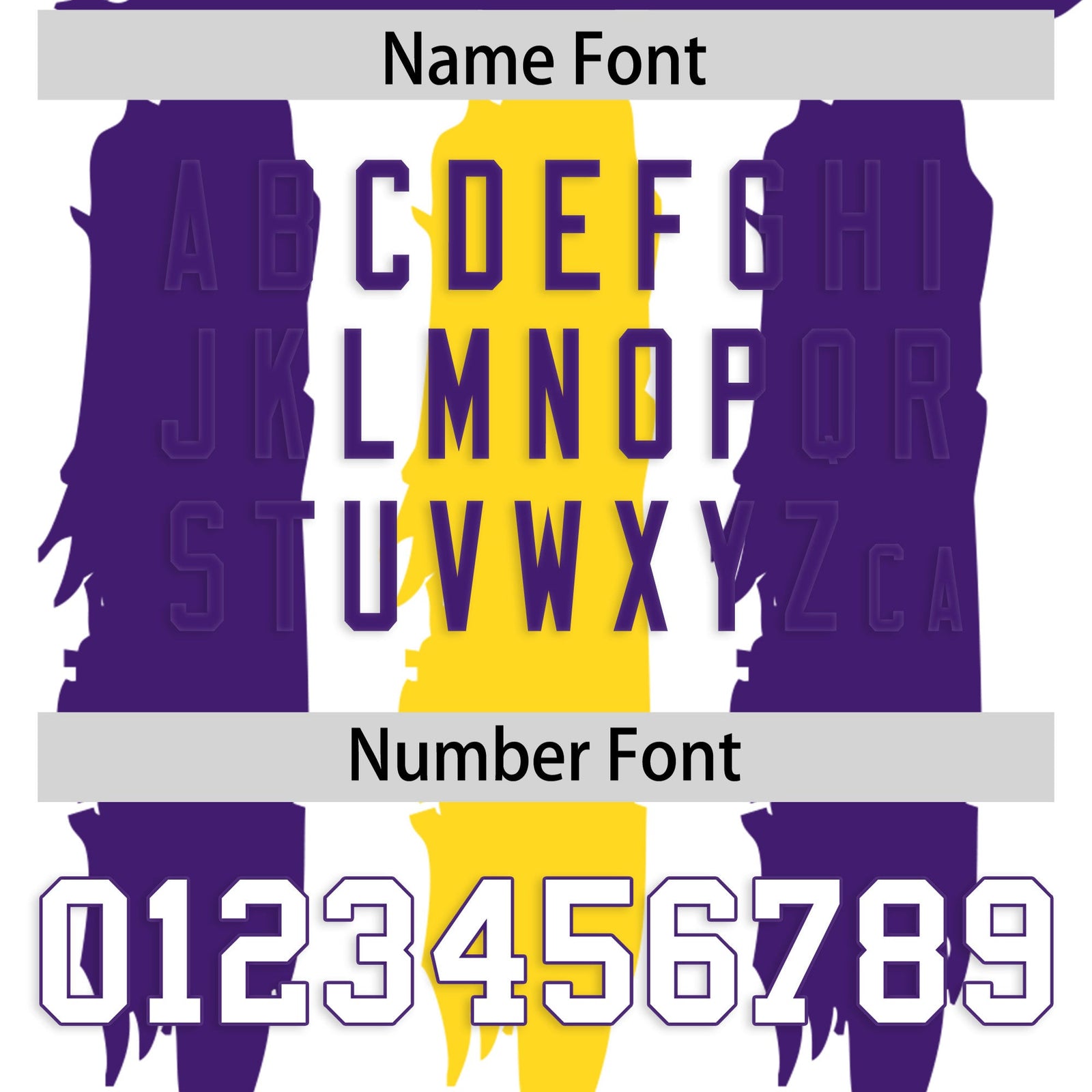 Custom Flag Football Jersey | White Purple and Gold Graffiti Pattern Practice 7on7 Uniforms | Add name, number & logo| KXKSHOP