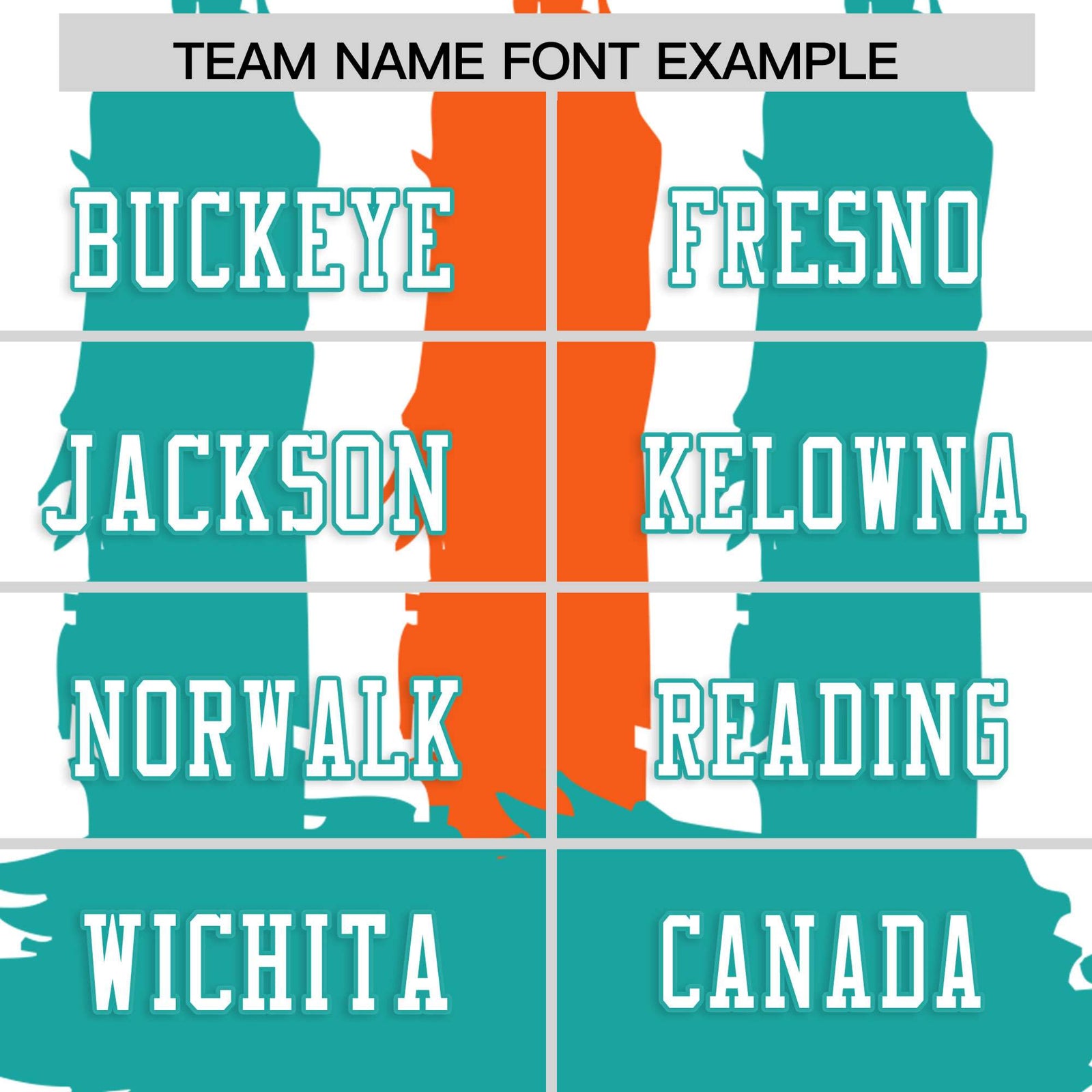 Custom Flag Football Jersey | White Aqua and Orange Graffiti Pattern Practice 7on7 Uniforms | Add name, number & logo| KXKSHOP