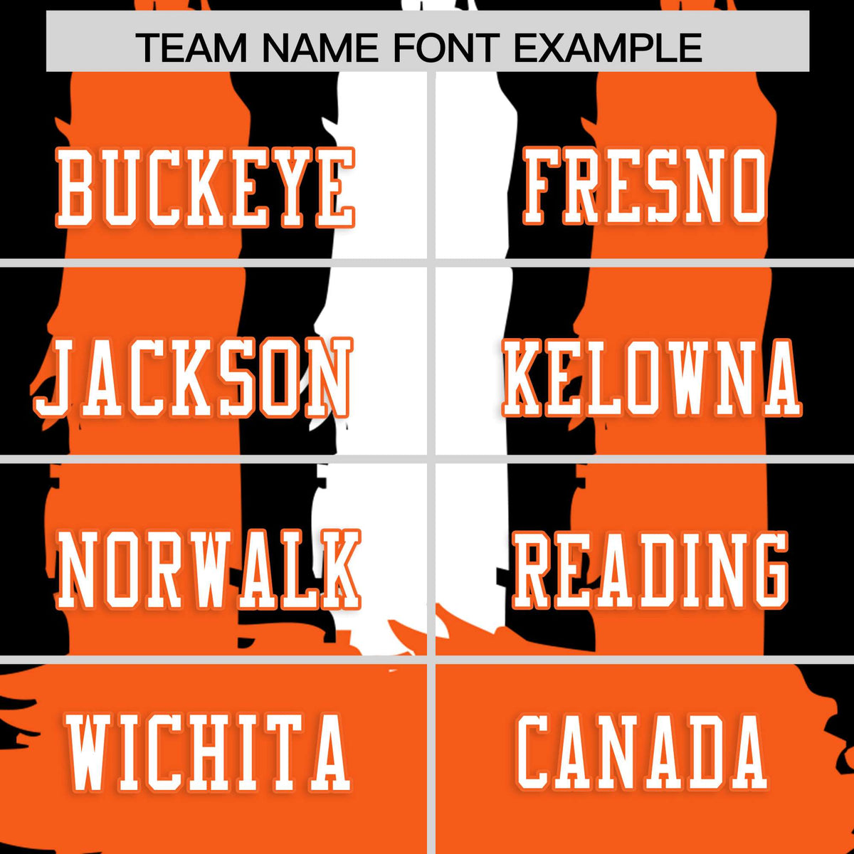 Custom Flag Football Jersey | Black Orange and White Graffiti Pattern Practice 7on7 Uniforms | Add name, number &amp; logo| KXKSHOP