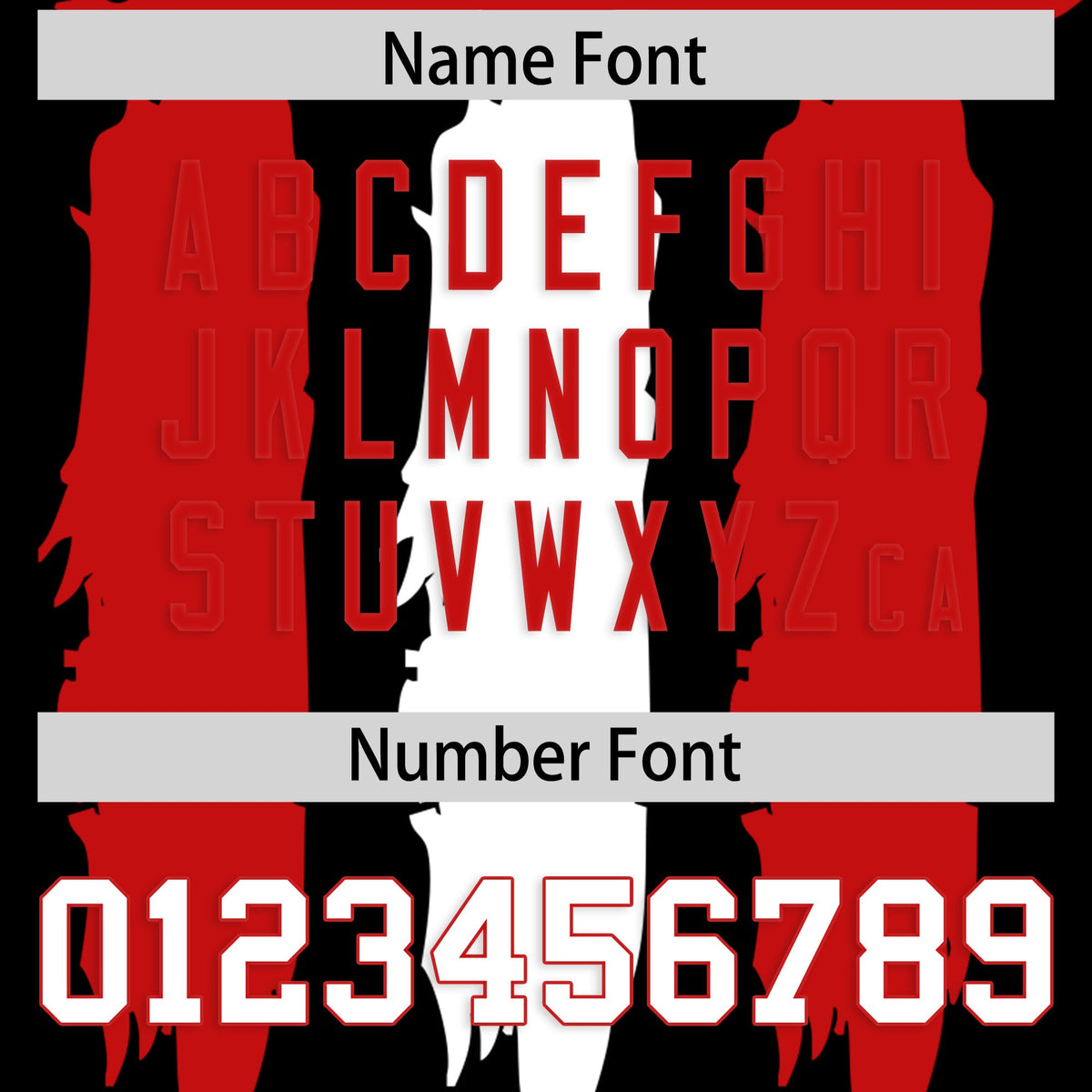 Custom Flag Football Jersey | Black Red and White Graffiti Pattern Practice 7on7 Uniforms | Add name, number &amp; logo| KXKSHOP