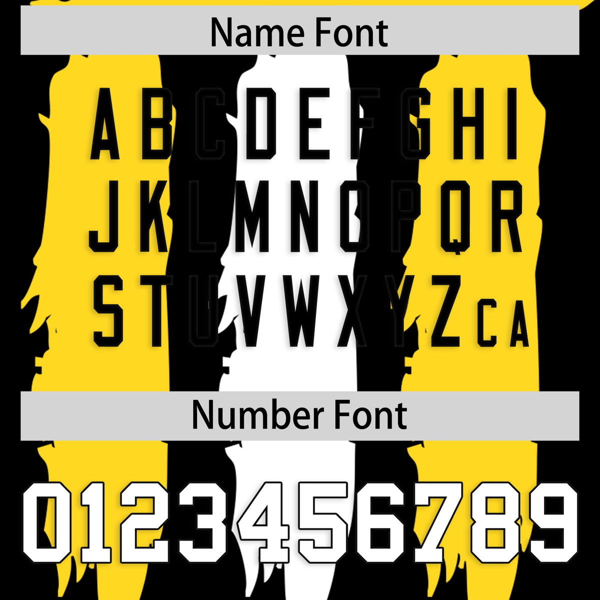 Custom Flag Football Jersey | Black Gold and White Graffiti Pattern Practice 7on7 Uniforms | Add name, number &amp; logo| KXKSHOP