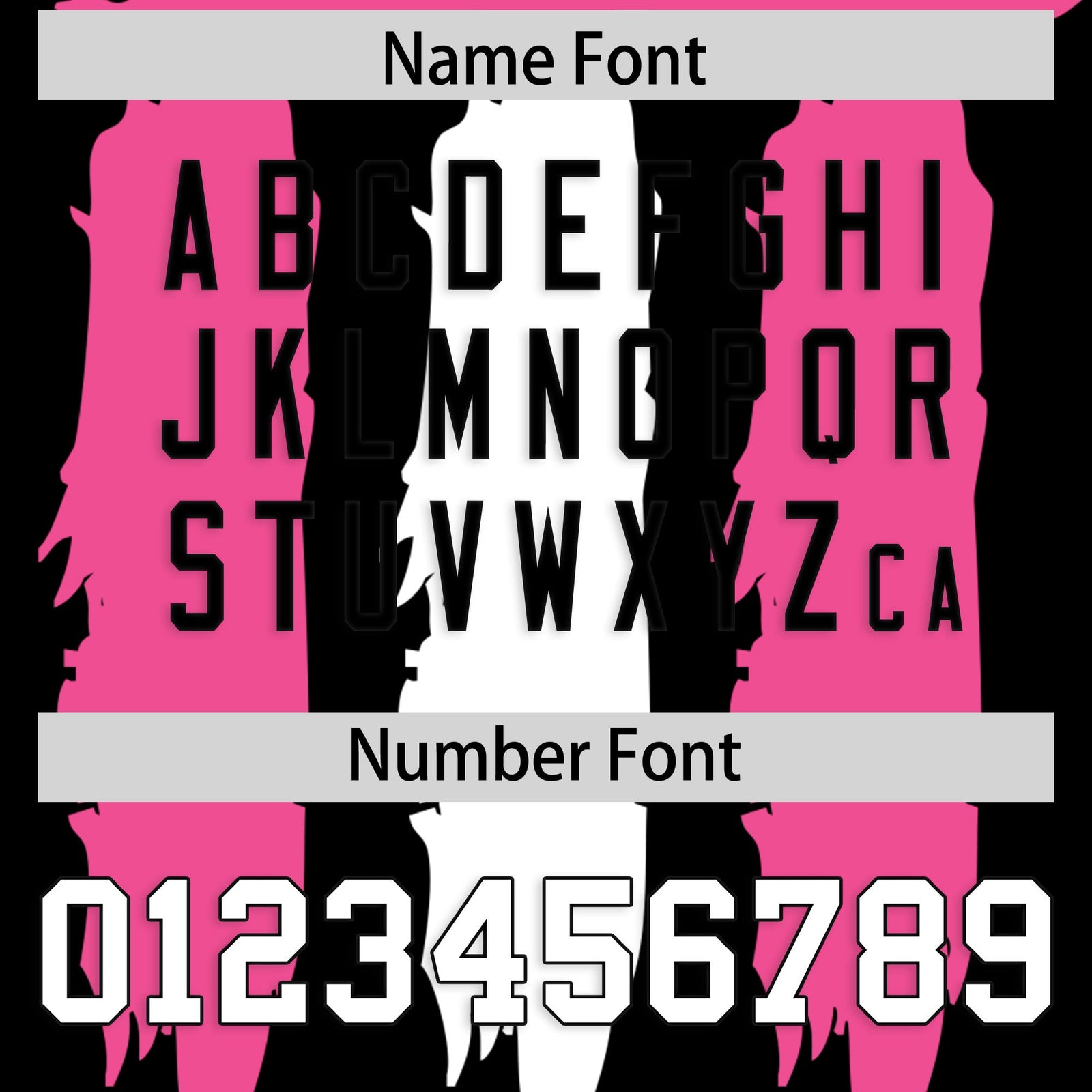 Custom Flag Football Jersey | Black Pink and White Graffiti Pattern Practice 7on7 Uniforms | Add name, number & logo| KXKSHOP