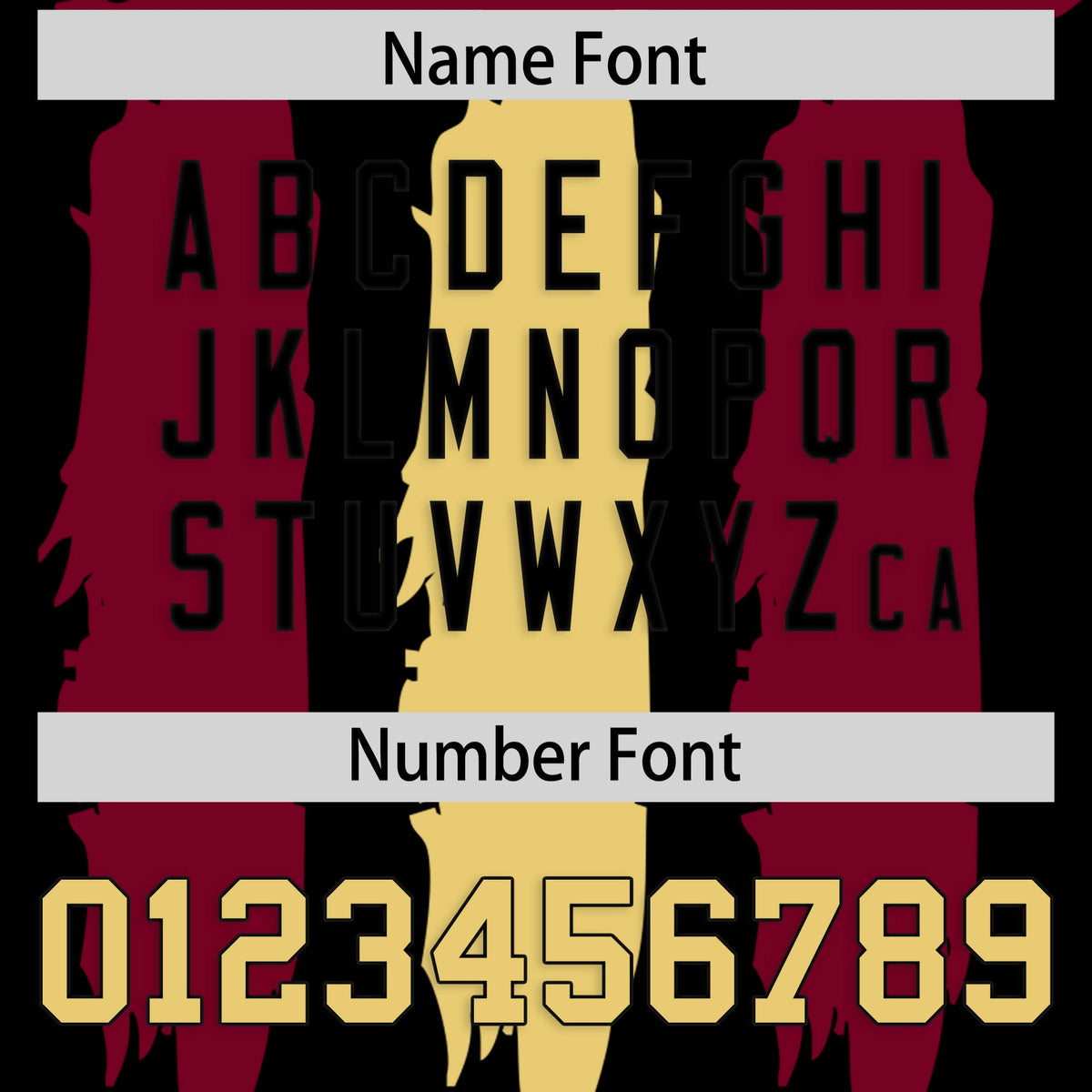Custom Flag Football Jersey | Black Crimson and Khaki Graffiti Pattern Practice 7on7 Uniforms | Add name, number &amp; logo| KXKSHOP