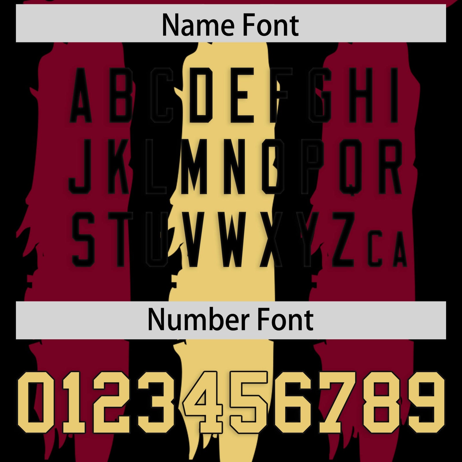 Custom Flag Football Jersey | Black Crimson and Khaki Graffiti Pattern Practice 7on7 Uniforms | Add name, number & logo| KXKSHOP