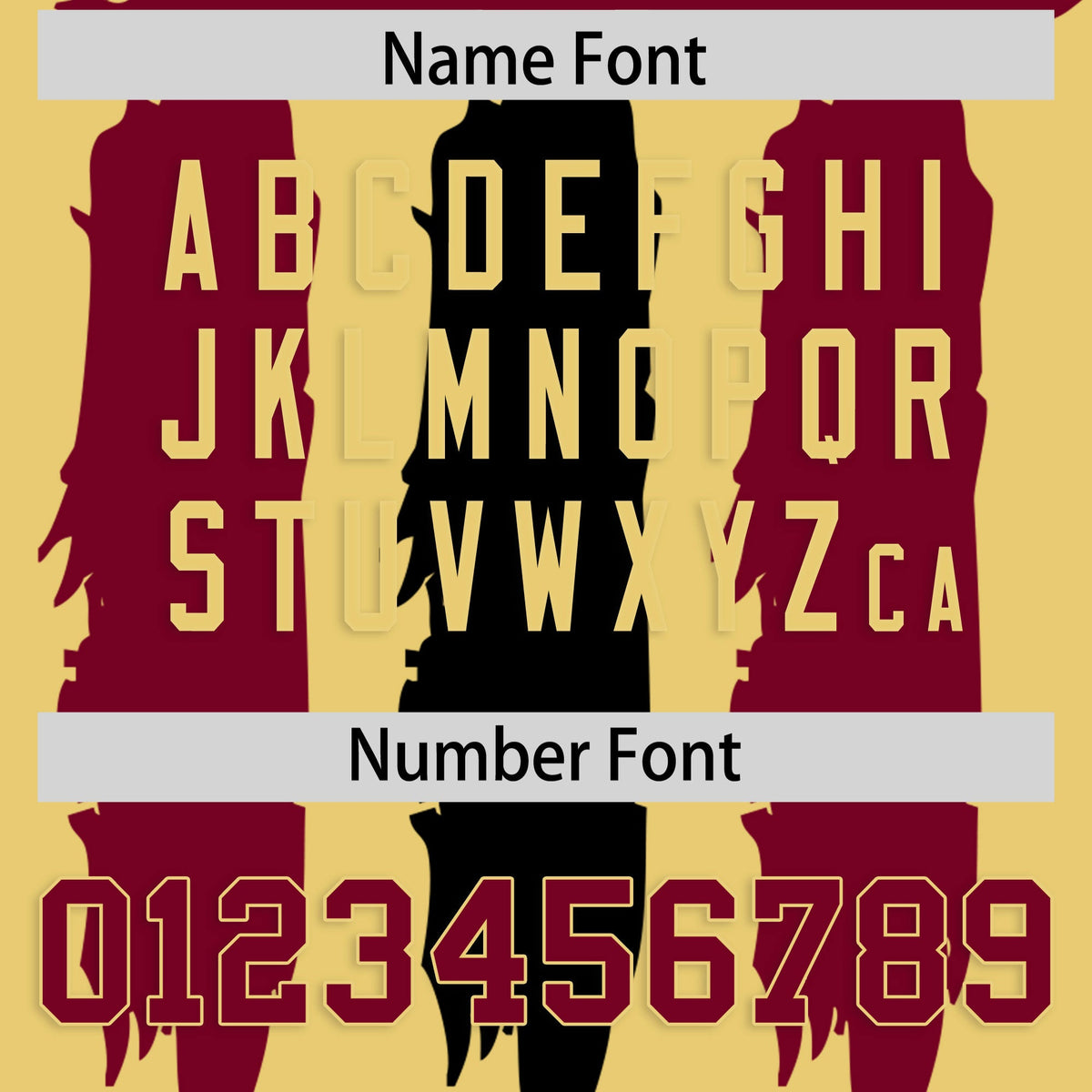 Custom Flag Football Jersey | Khaki Crimson and Black Graffiti Pattern Practice 7on7 Uniforms | Add name, number &amp; logo| KXKSHOP