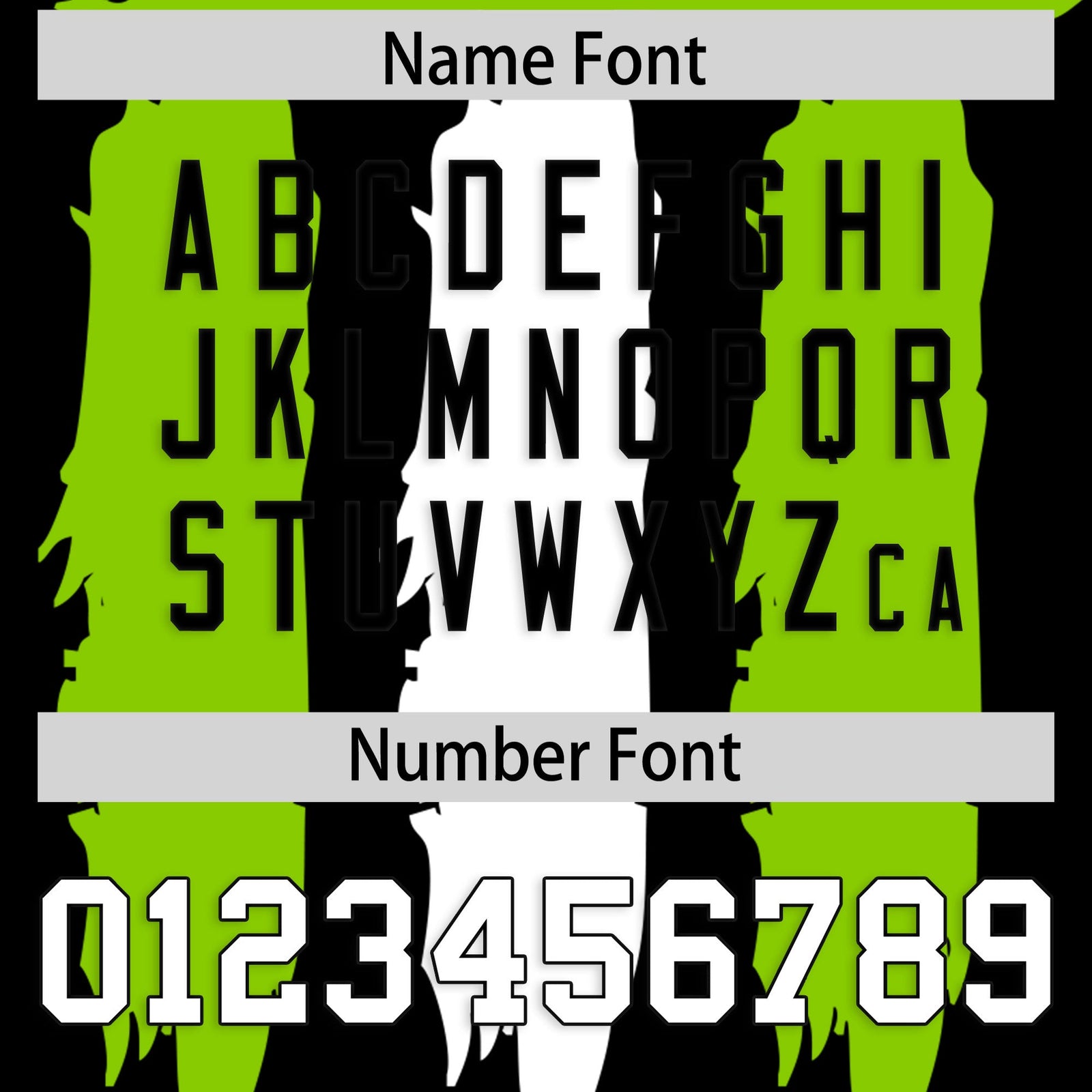 Custom Flag Football Jersey | Black Neon Green and White Graffiti Pattern Practice 7on7 Uniforms | Add name, number & logo| KXKSHOP