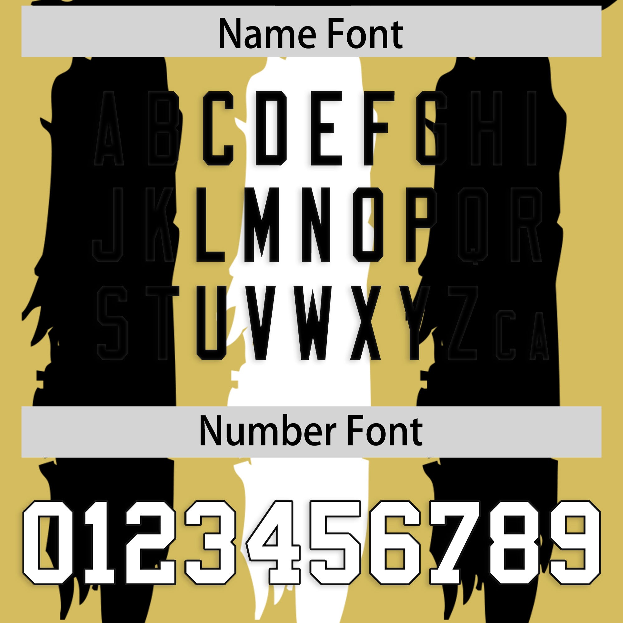 Custom Old Gold Black and White Graffiti Pattern Practice Football Jerseys