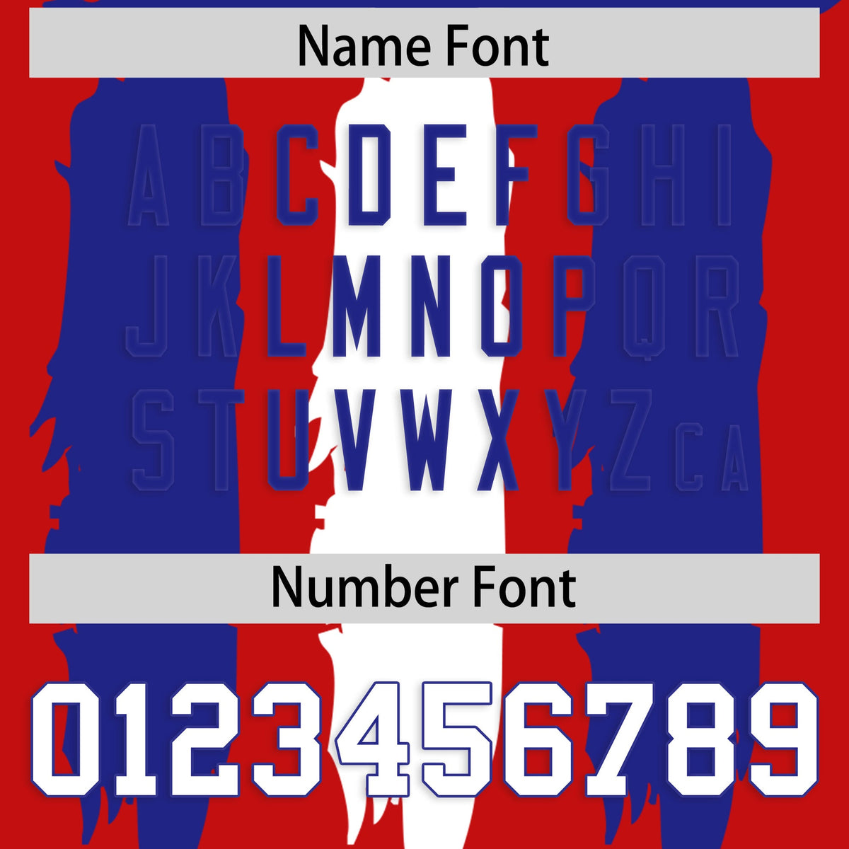 Custom Flag Football Jersey | Red Royal and White Graffiti Pattern Practice 7on7 Uniforms | Add name, number &amp; logo| KXKSHOP