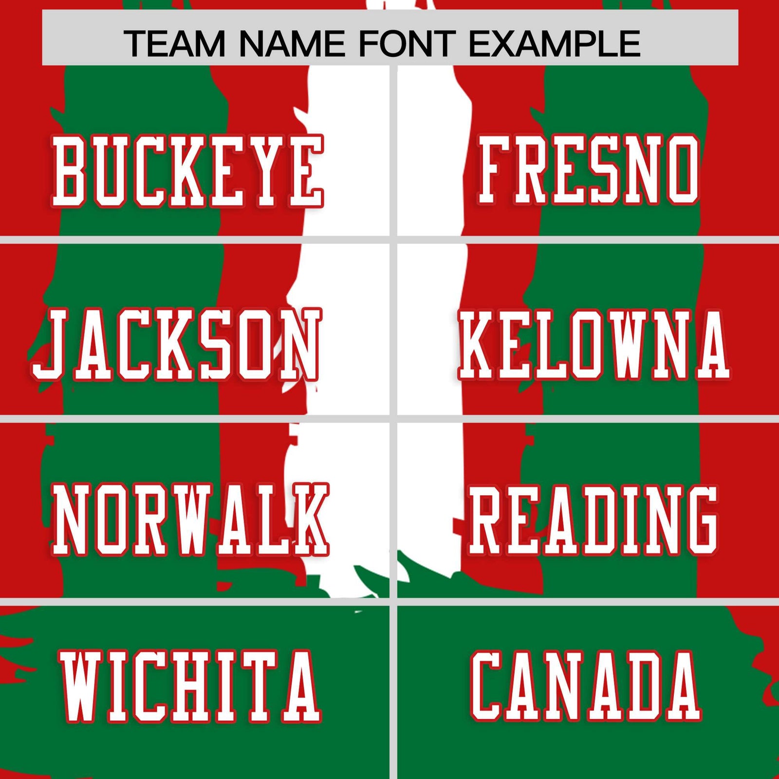 Custom Flag Football Jersey | Red Kelly Green and White Graffiti Pattern Practice 7on7 Uniforms | Add name, number & logo| KXKSHOP