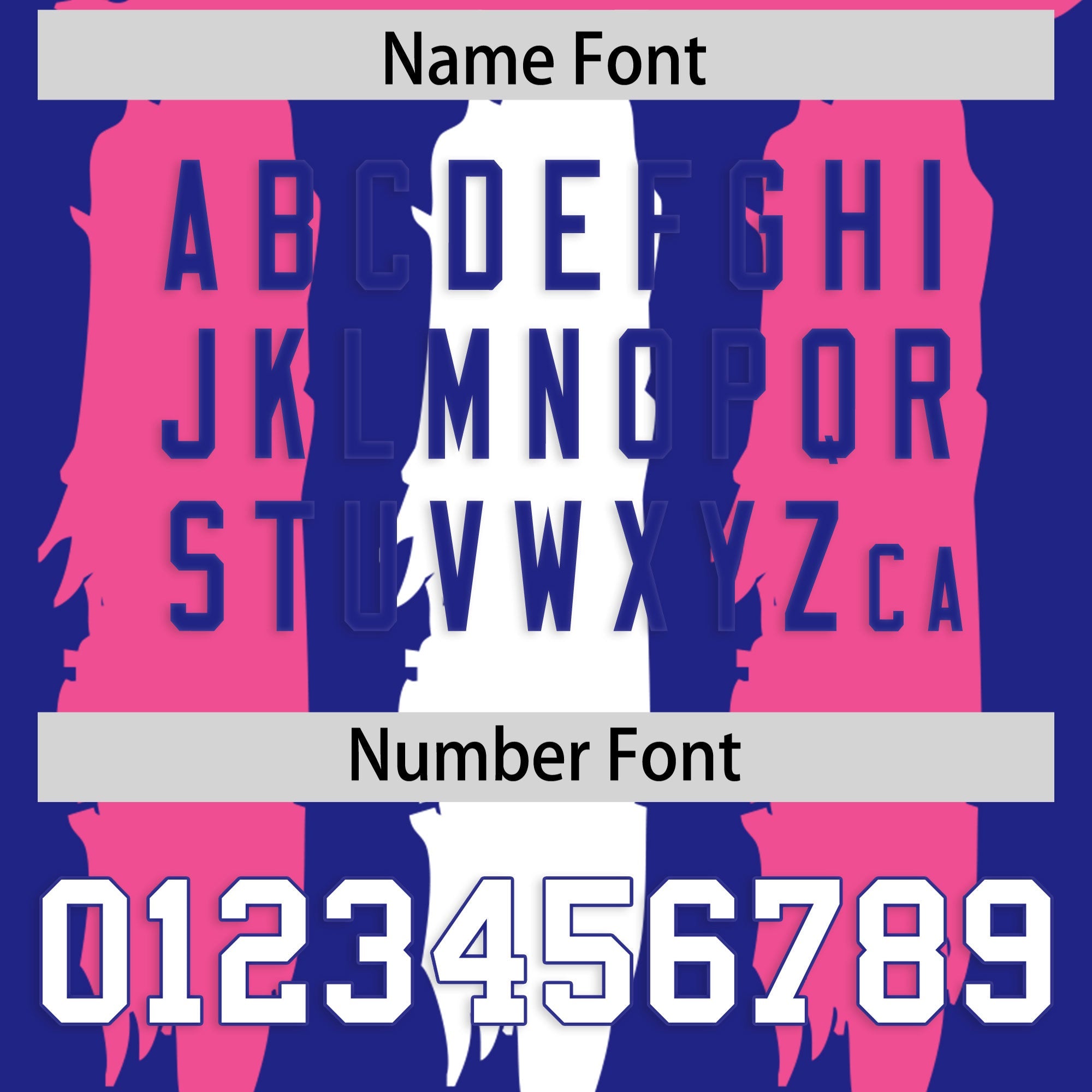 Custom Flag Football Jersey | Royal Pink and White Graffiti Pattern Practice 7on7 Uniforms | Add name, number & logo| KXKSHOP