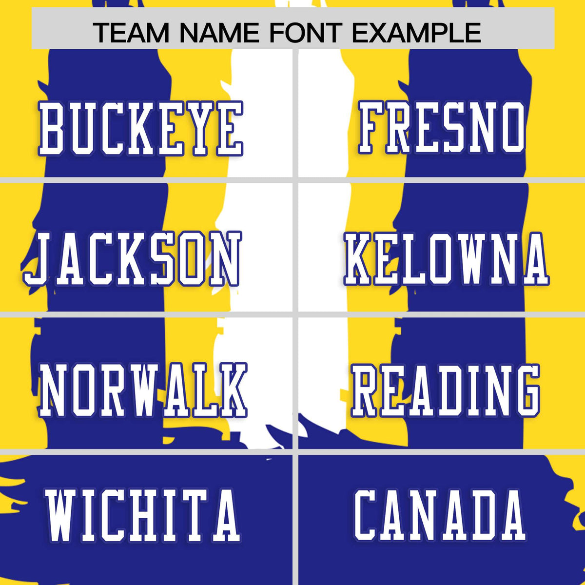 Custom Flag Football Jersey | Gold Royal and White Graffiti Pattern Practice 7on7 Uniforms | Add name, number &amp; logo| KXKSHOP