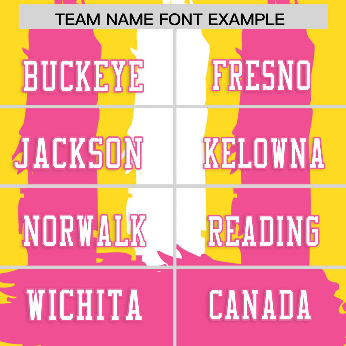 Custom Flag Football Jersey | Gold Pink and White Graffiti Pattern Practice 7on7 Uniforms | Add name, number &amp; logo| KXKSHOP