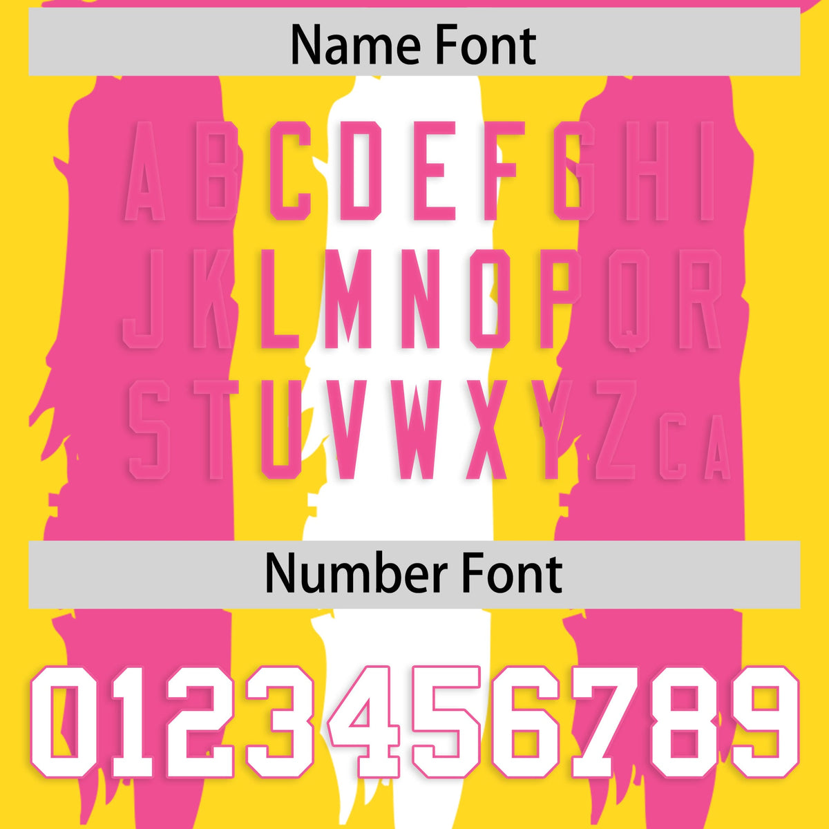 Custom Flag Football Jersey | Gold Pink and White Graffiti Pattern Practice 7on7 Uniforms | Add name, number &amp; logo| KXKSHOP