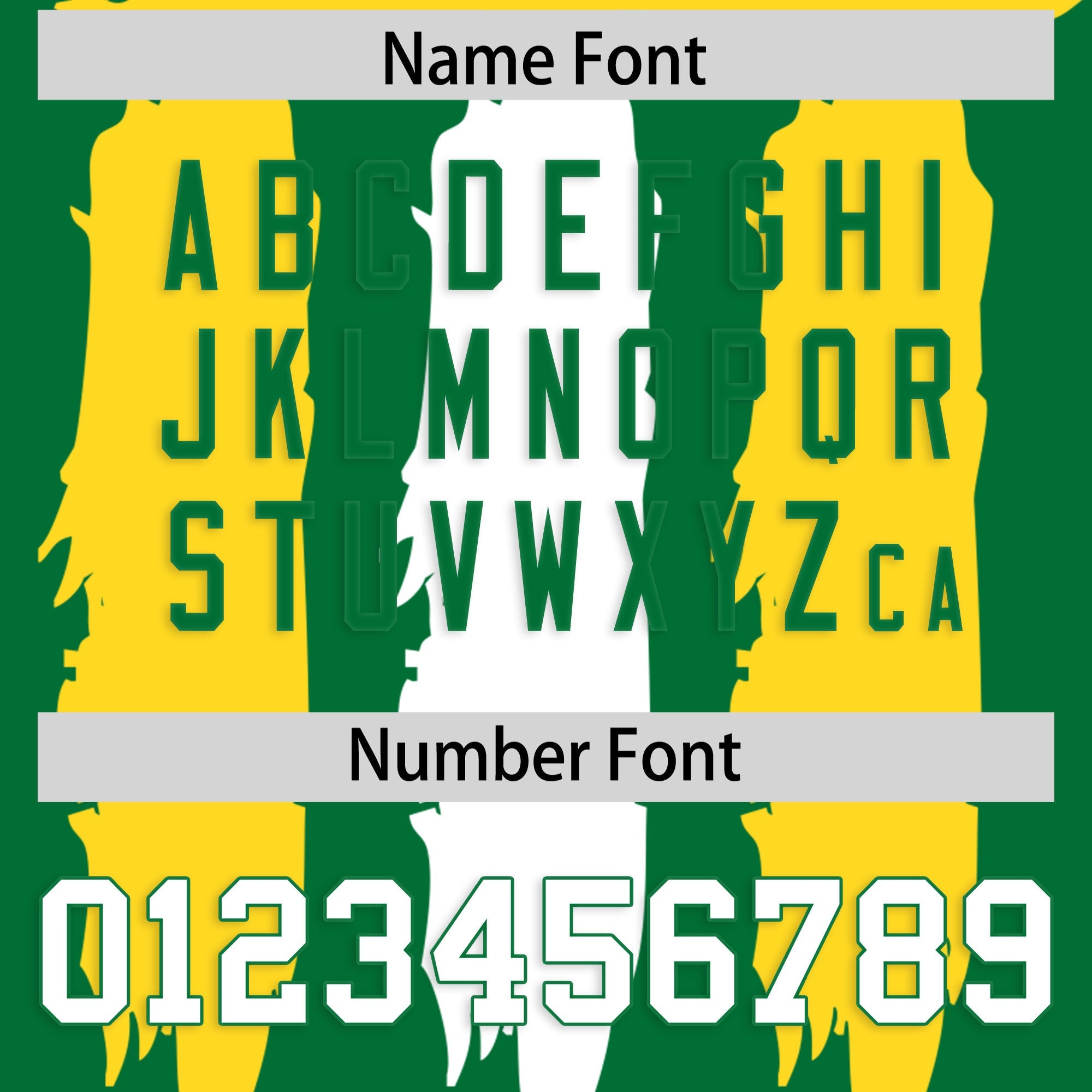 Custom Kelly Green Gold and White Graffiti Pattern Practice Football Jerseys