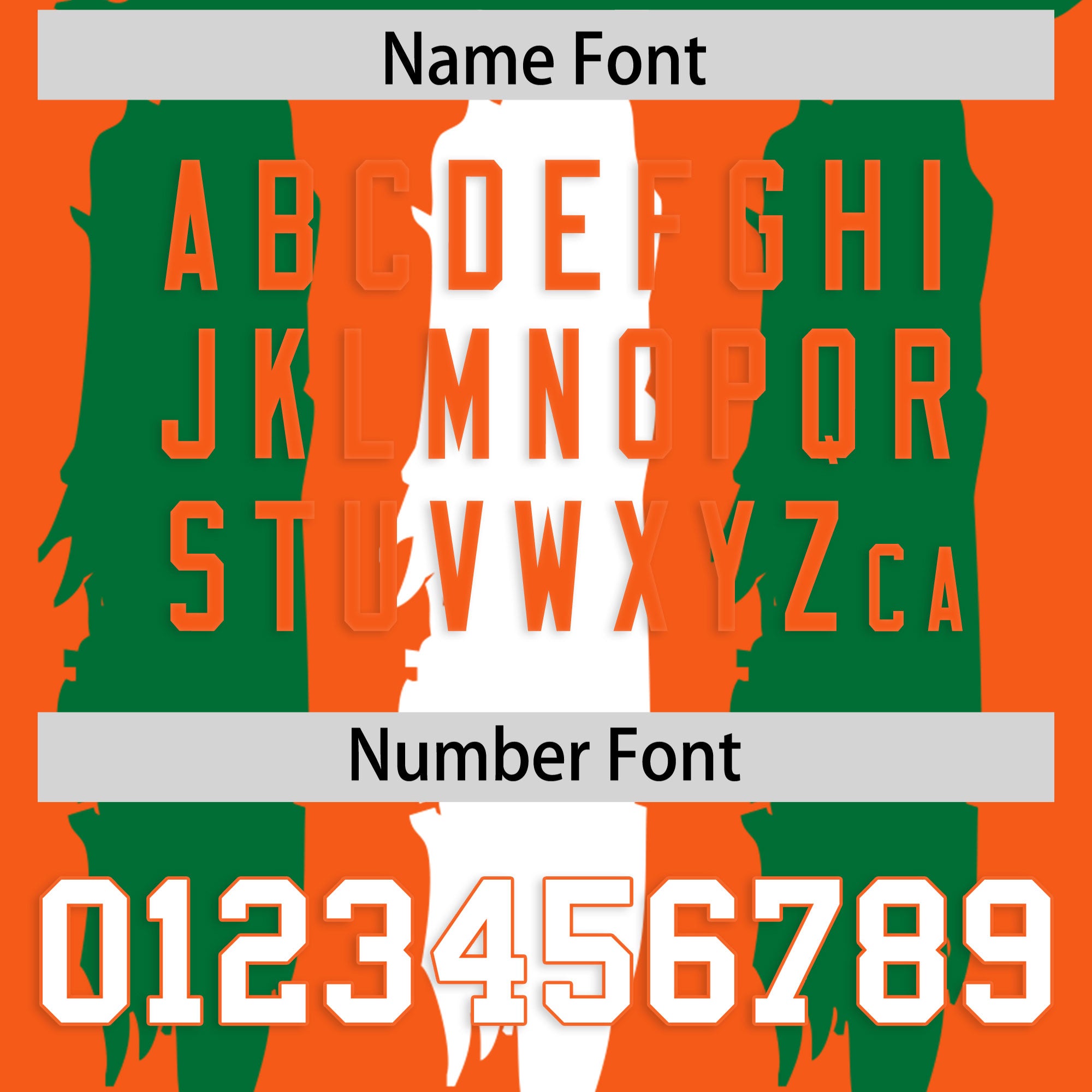 Custom Orange Kelly Green and White Graffiti Pattern Practice Football Jerseys