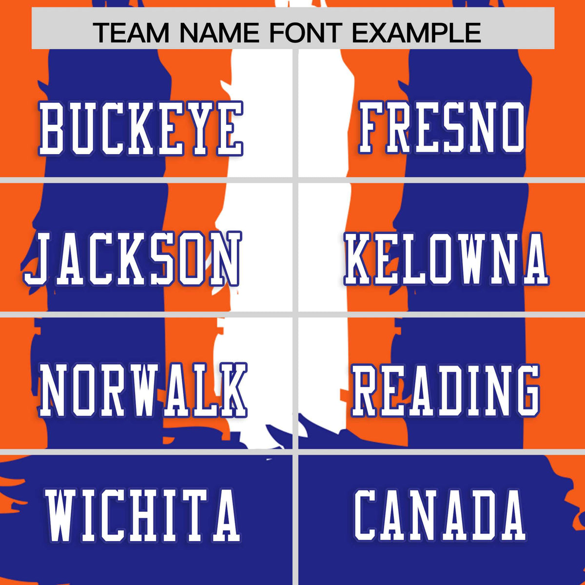 Custom Flag Football Jersey | Orange Royal and White Graffiti Pattern Practice 7on7 Uniforms | Add name, number & logo| KXKSHOP