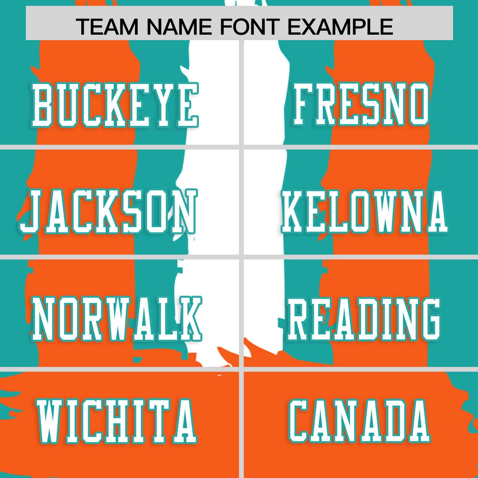 Custom Flag Football Jersey | Aqua Orange and White Graffiti Pattern Practice 7on7 Uniforms | Add name, number & logo| KXKSHOP