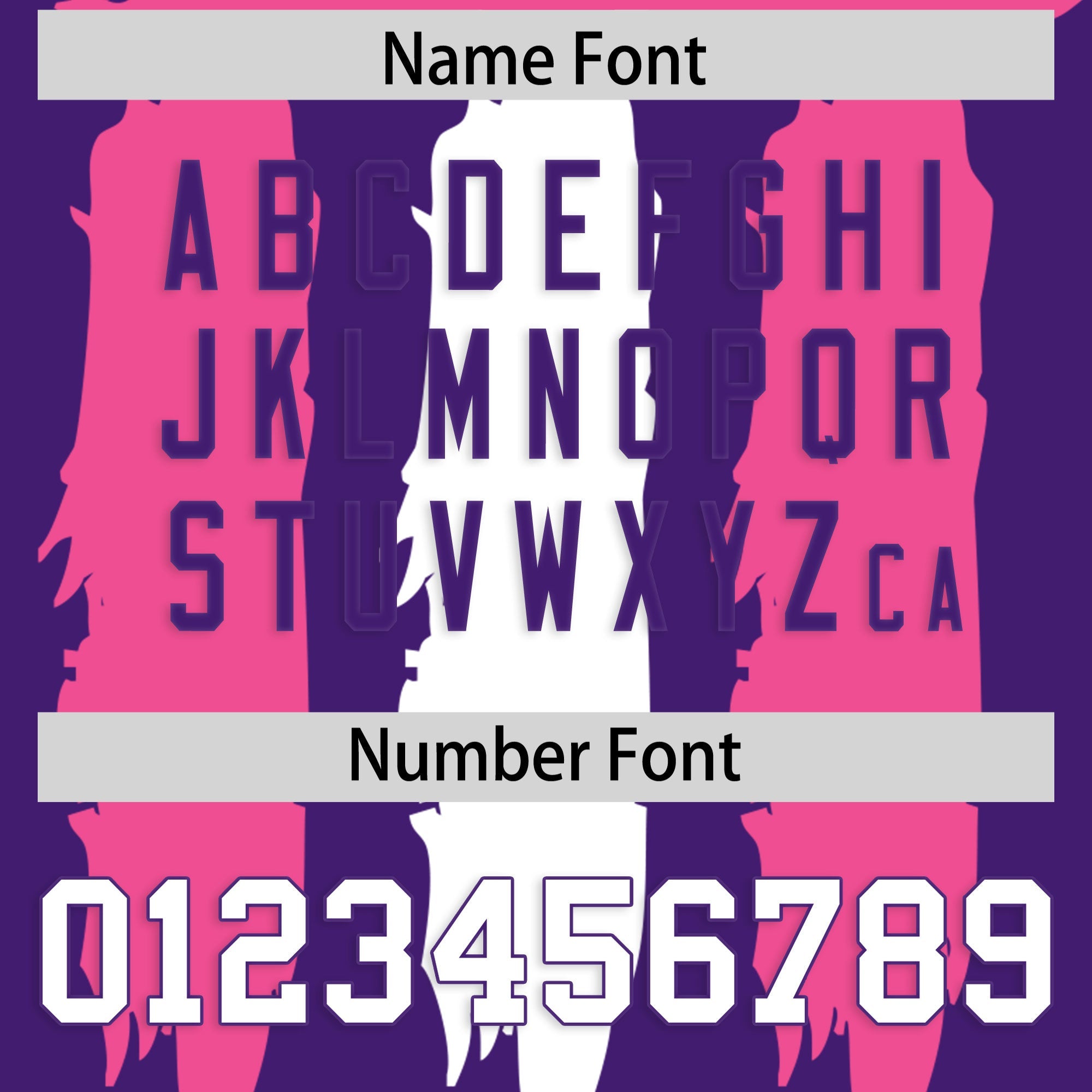 Custom Flag Football Jersey | Purple Pink and White Graffiti Pattern Practice 7on7 Uniforms | Add name, number & logo| KXKSHOP