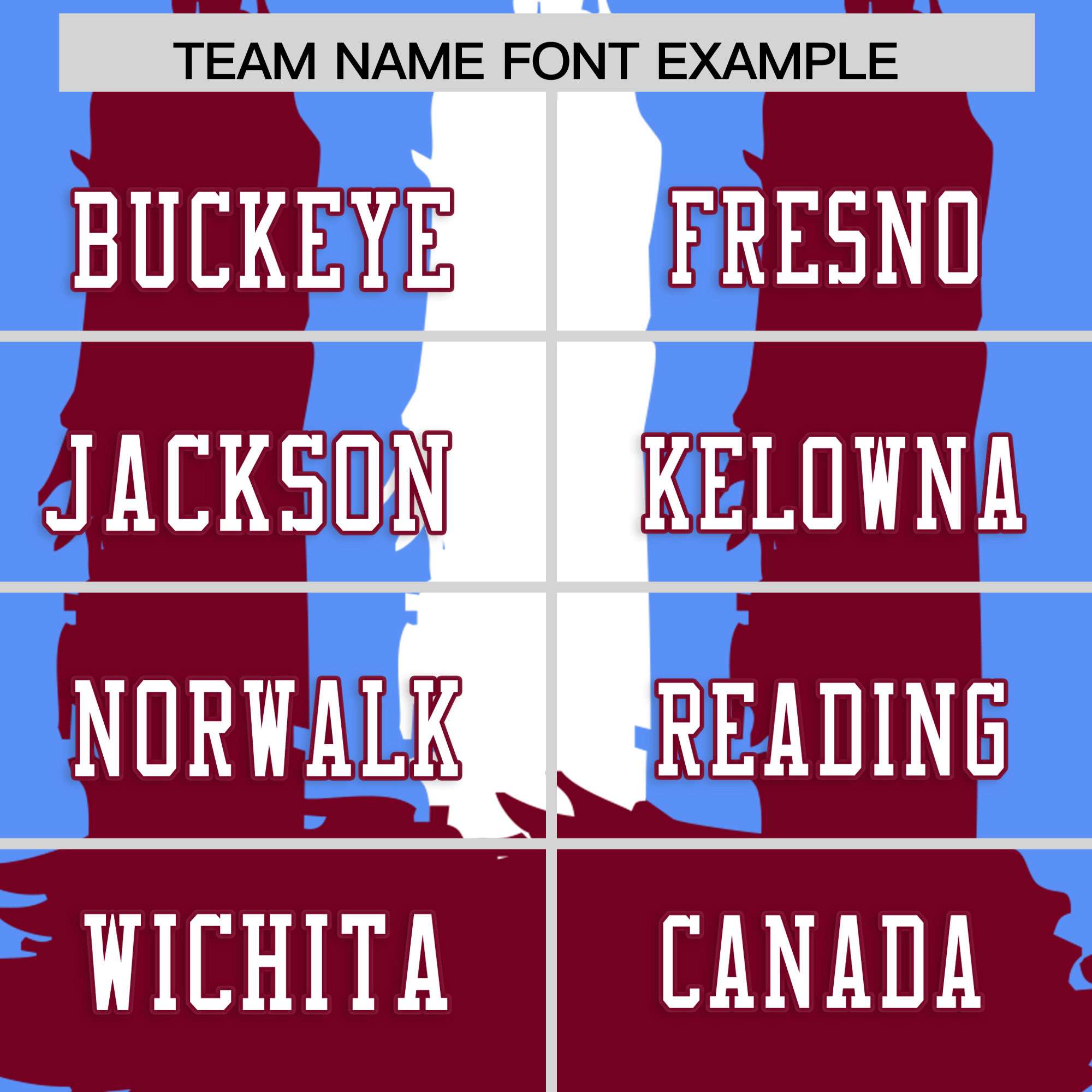 Custom Flag Football Jersey | Powder Blue Crimson and White Graffiti Pattern 7on7 Uniforms | Practice 7on7 Uniforms | Add Name, Number & Logo | KXKSHOP