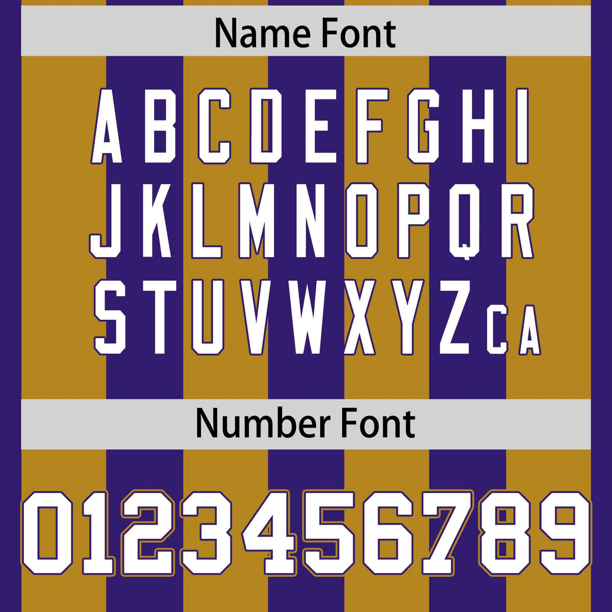 Custom Purple Old Gold Personalized Thick Stripe Design Authentic Football Jersey