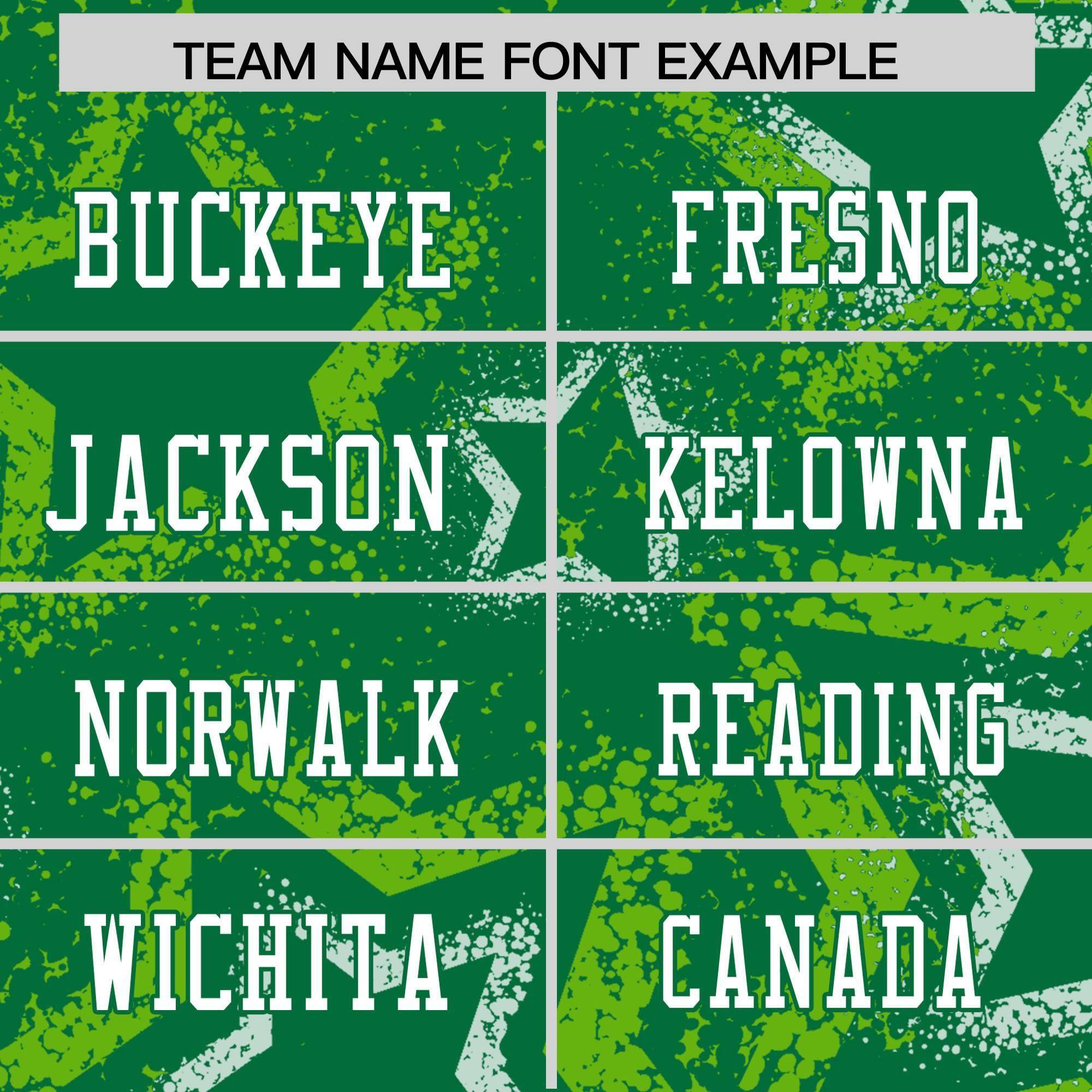 Custom Kelly Green Red-White Personalized Star Pattern Design Authentic Football Jersey