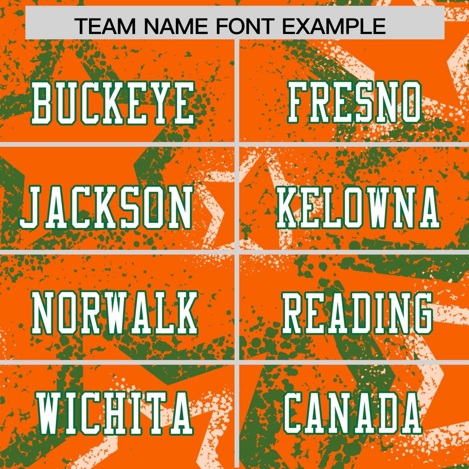 Custom Kelly Green Orange-White Personalized Star Pattern Design Authentic Football Jersey