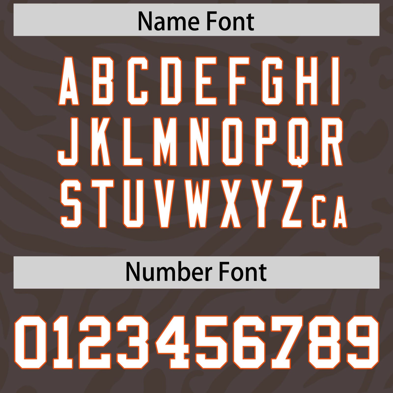 Custom Brown White-Orange Personalized Zebra Stripes Pattern Authentic Football Jersey