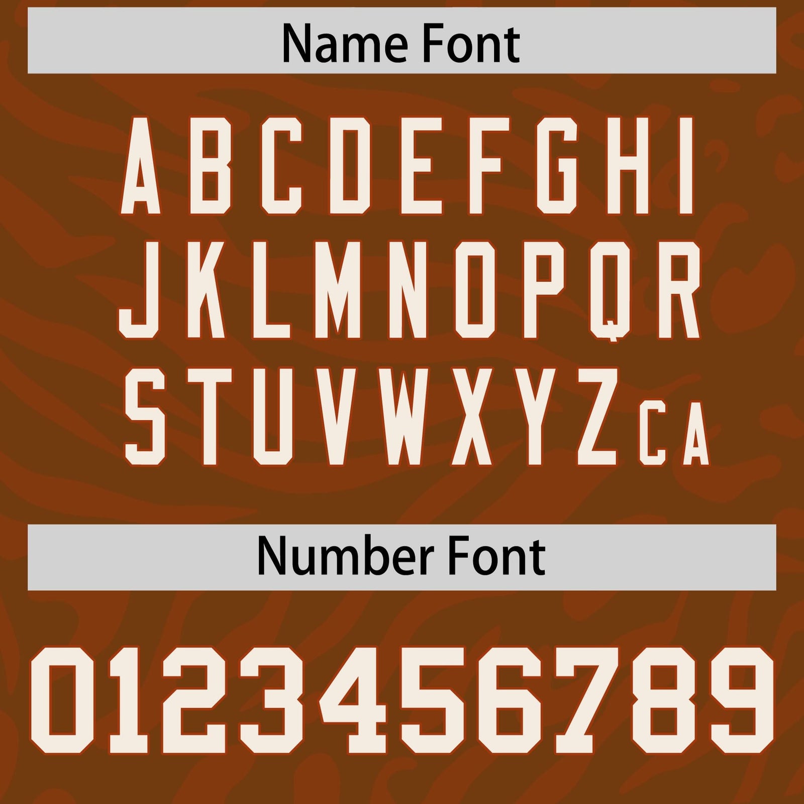 Custom Light Brown White-Texas Orange Personalized Zebra Stripes Pattern Authentic Football Jersey