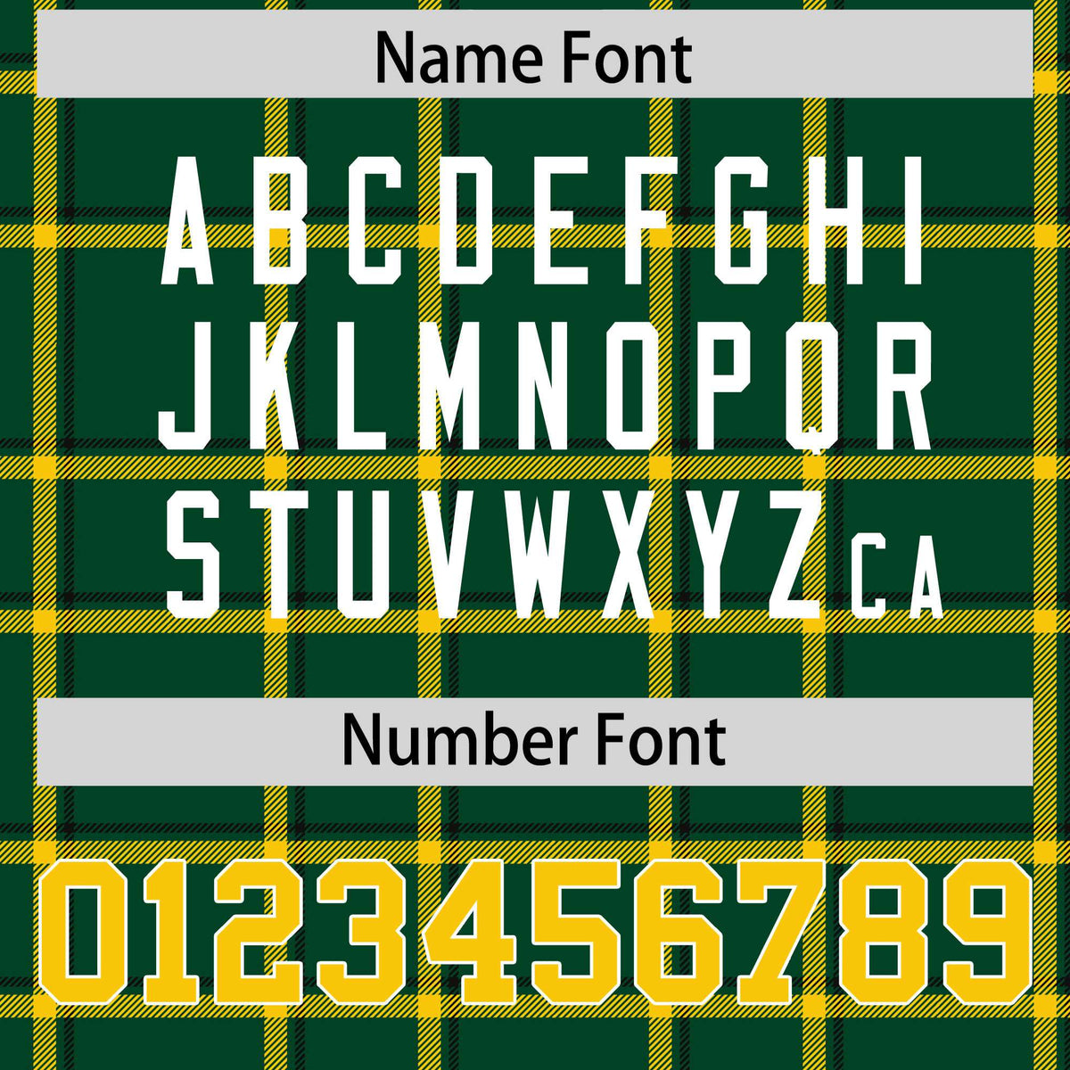 Custom Green Personalized Plaid Pattern Design Authentic Football Jersey