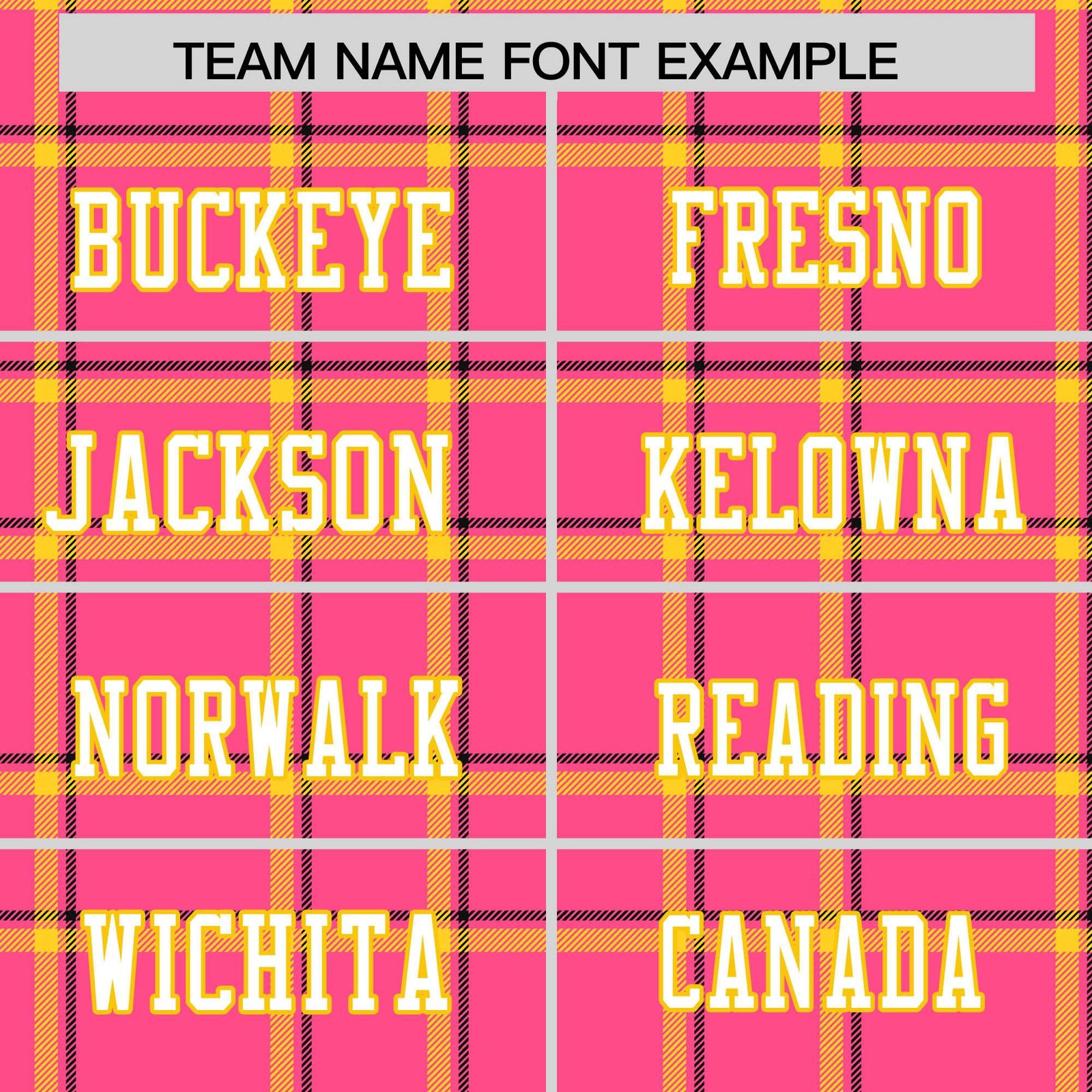 Custom Pink Personalized Plaid Pattern Design Authentic Football Jersey