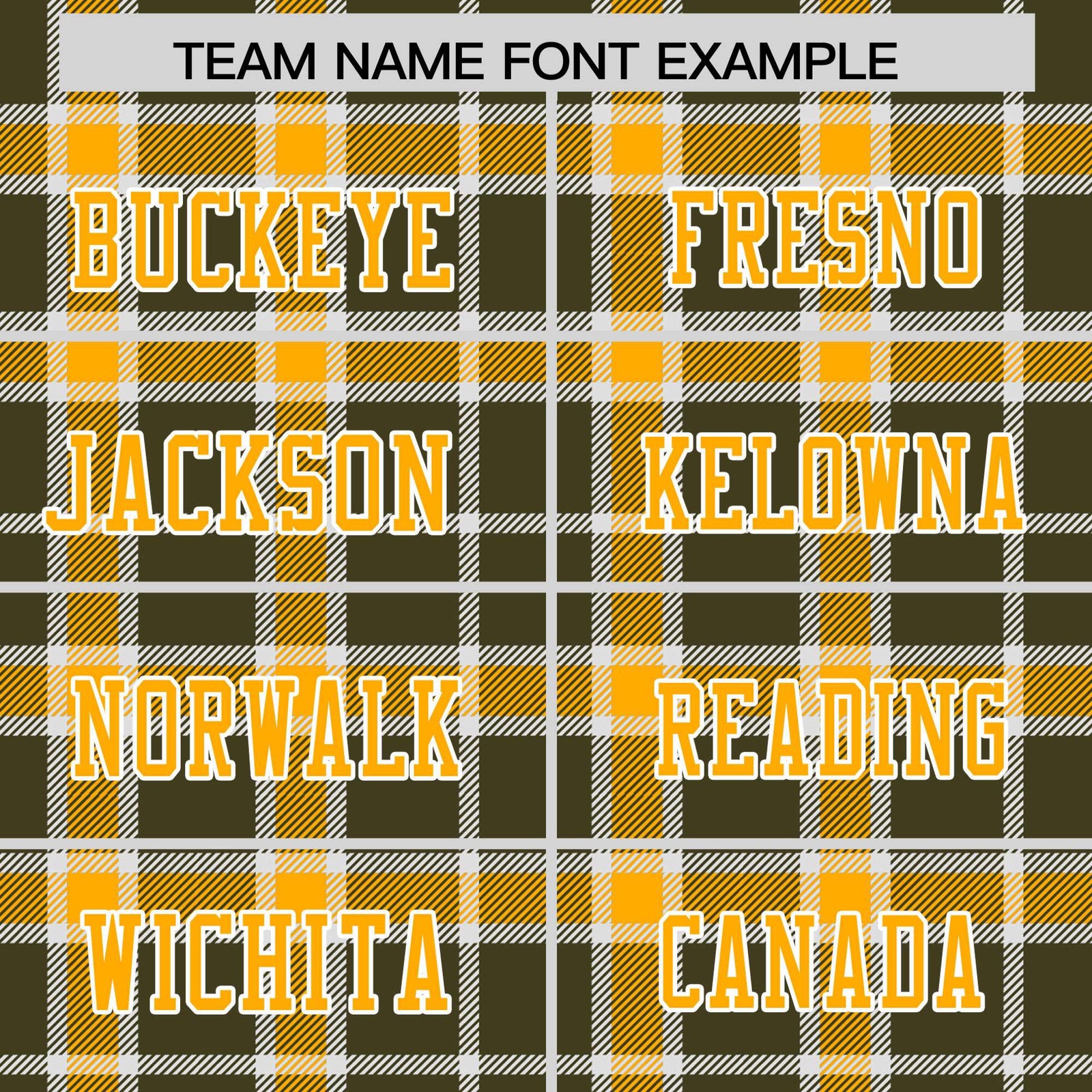 Custom Yellow Olive Personalized Plaid Pattern Design Authentic Football Jersey