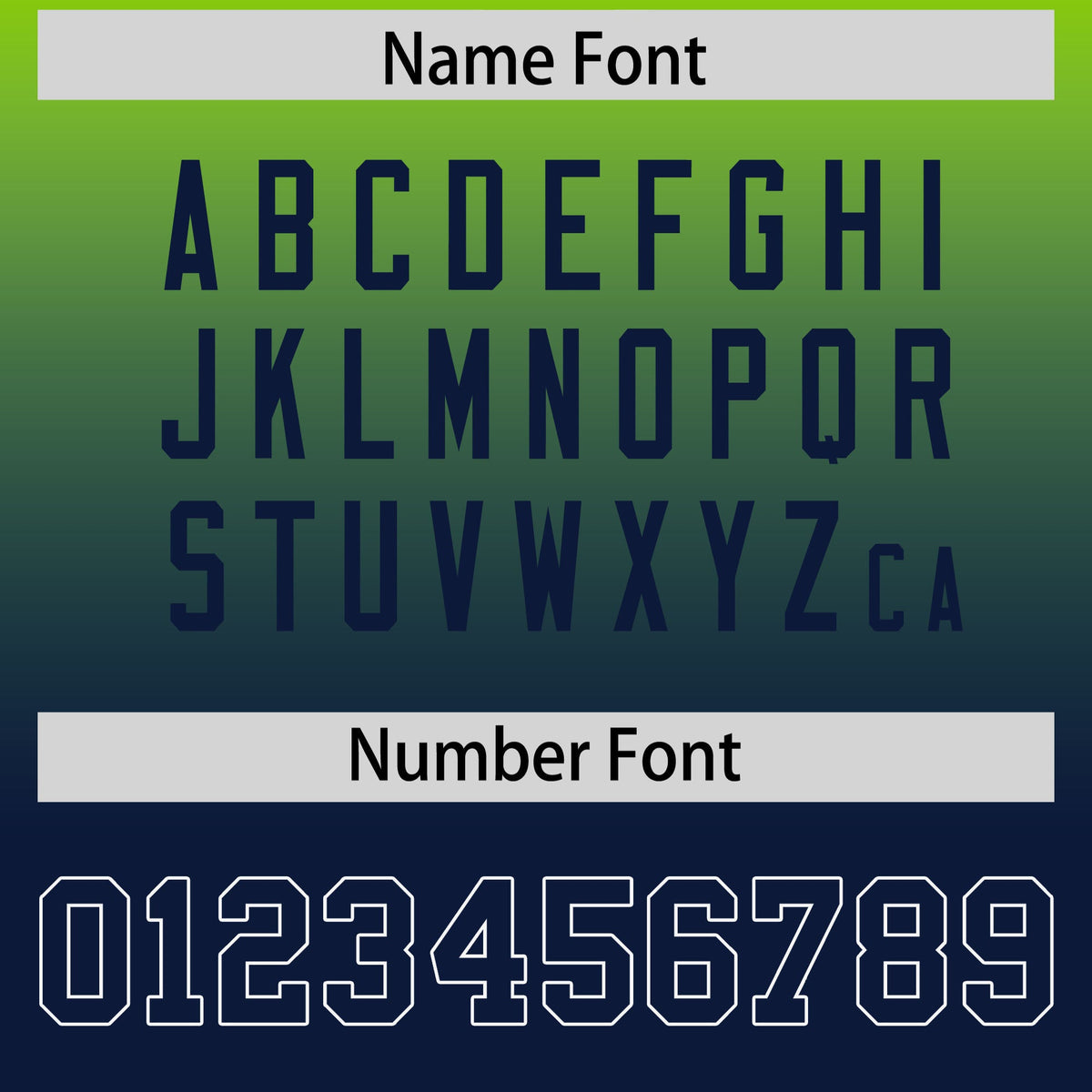 Custom Neon Green Navy Gradient Personalized Side Pattern Authentic Football Jersey