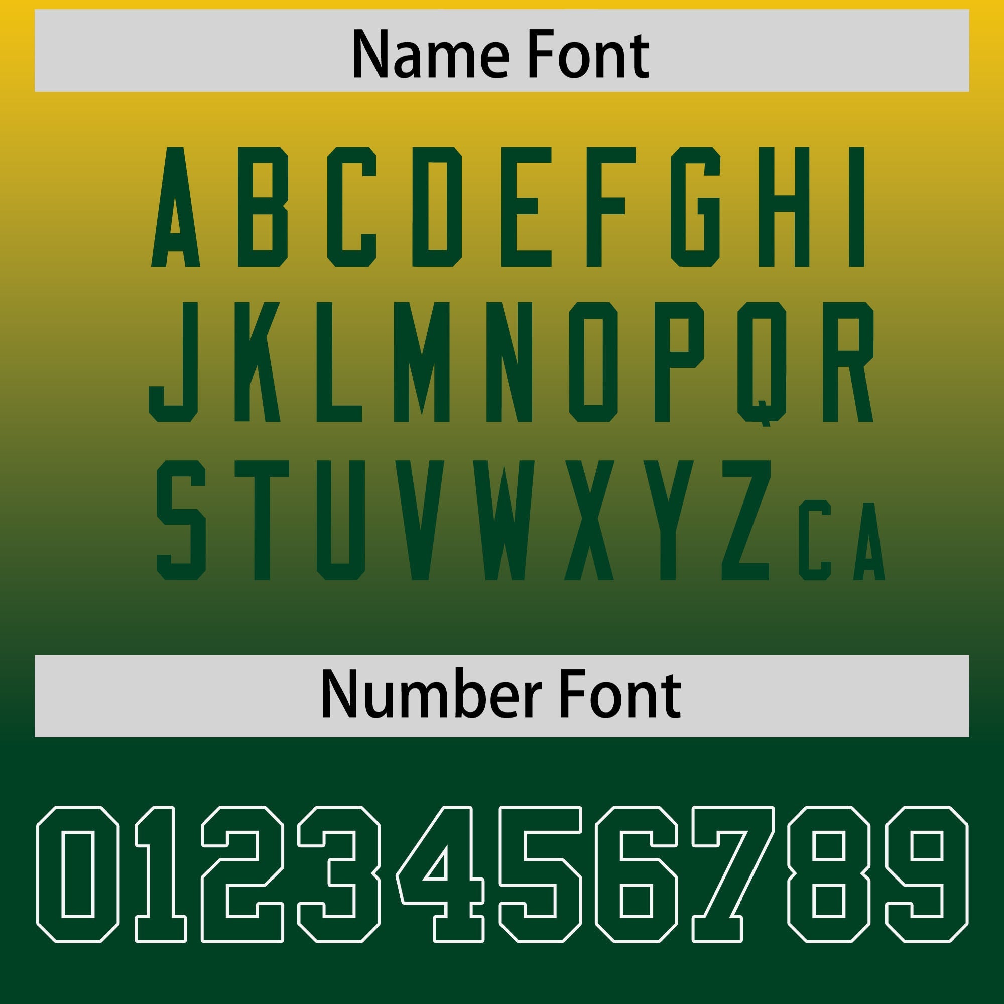 Custom Gold Green Gradient Personalized Side Pattern Authentic Football Jersey