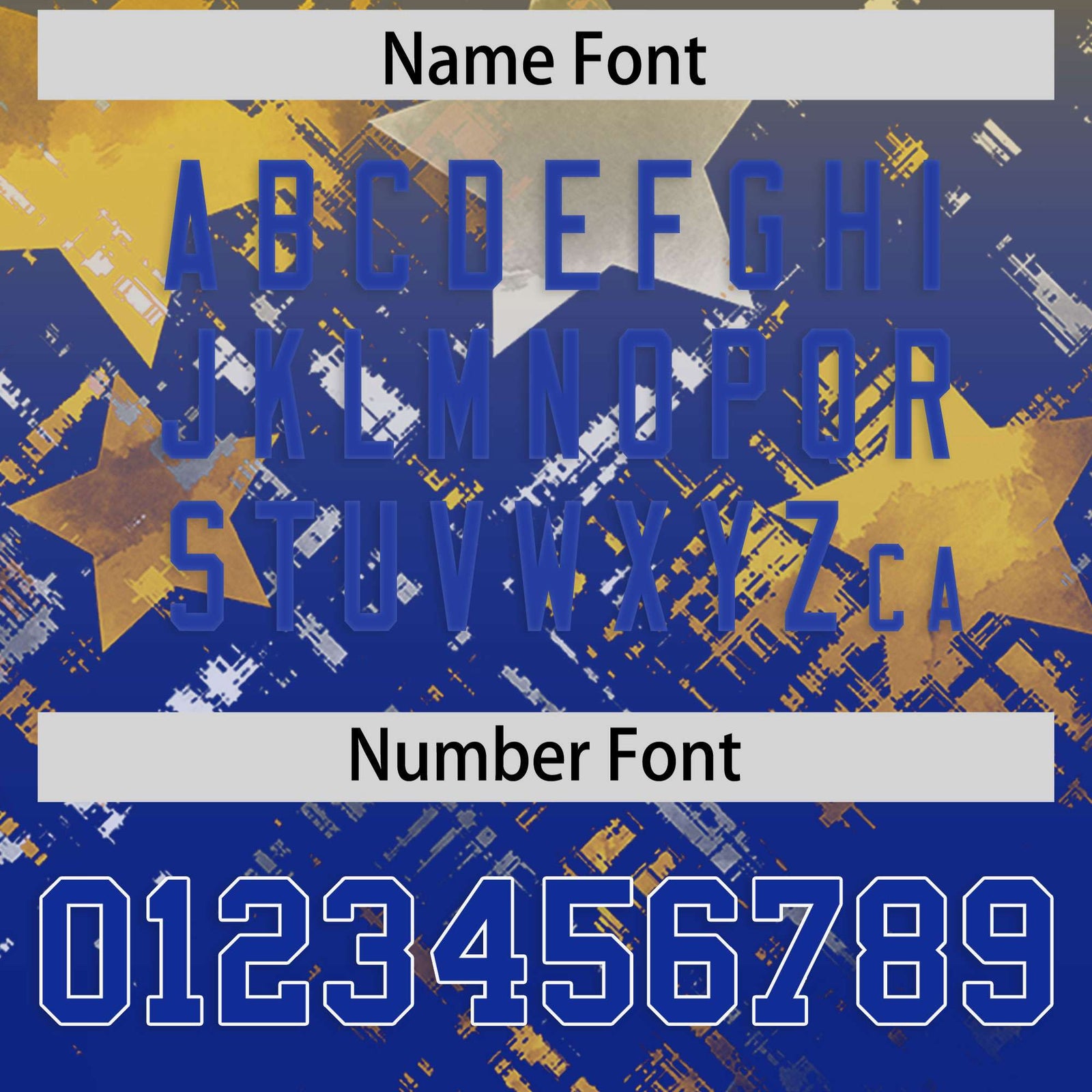 Custom Gold and Royal Customize Flag Football Jersey - 7v7 Uniform| KXKSHOP