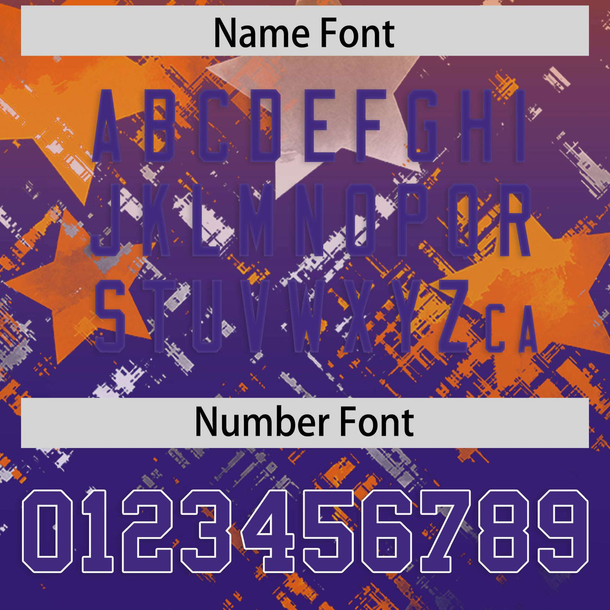 Custom Orange and Purple Customize Flag Football Jersey - 7v7 Uniform| KXKSHOP