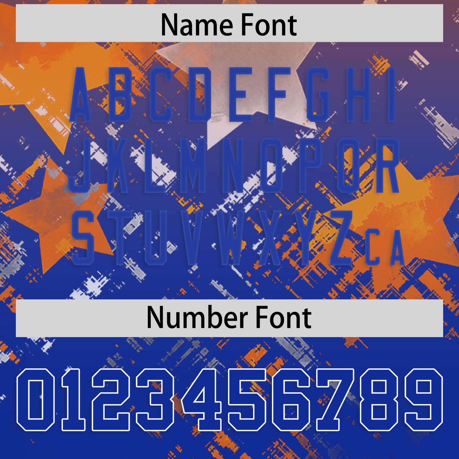 Custom Orange and Royal Customize Flag Football Jersey - 7v7 Uniform| KXKSHOP