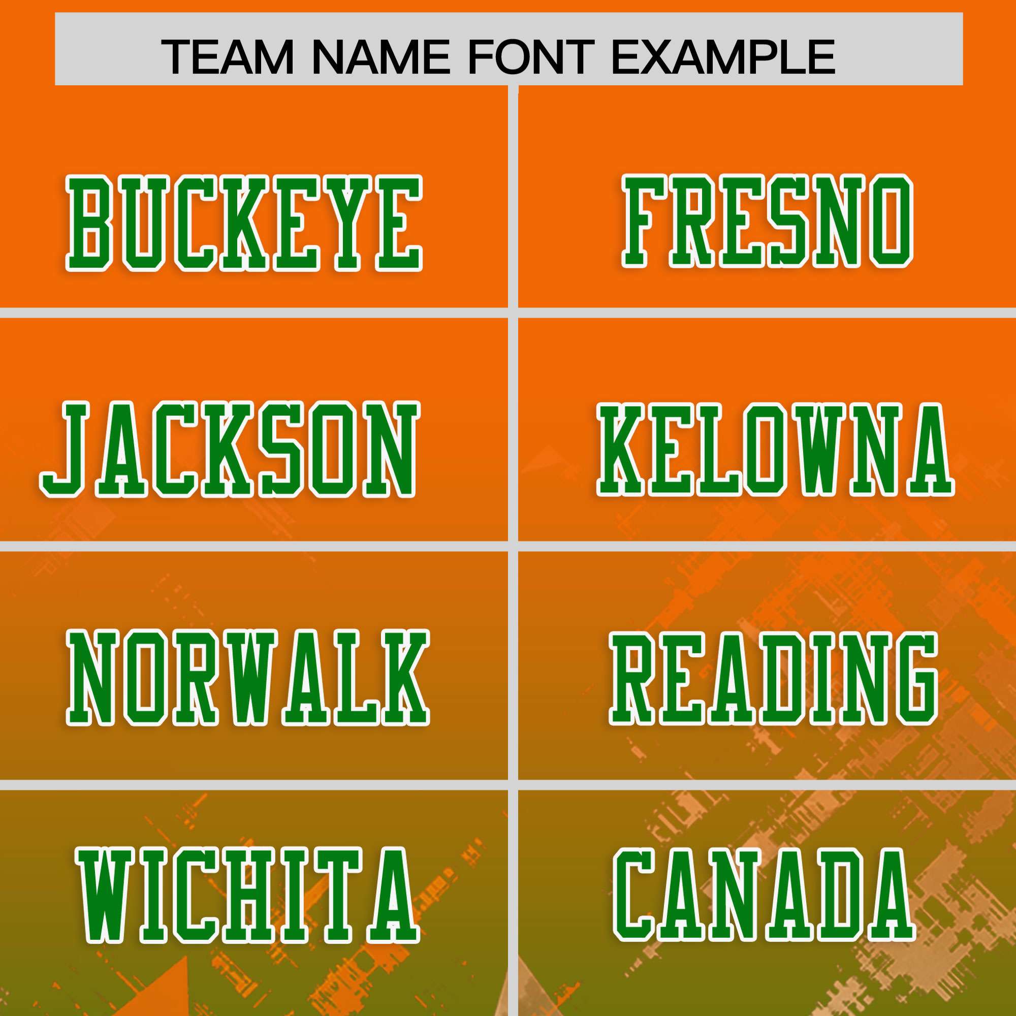 Custom Orange and Kelly Green Customize Flag Football Jersey - 7v7 Uniform| KXKSHOP