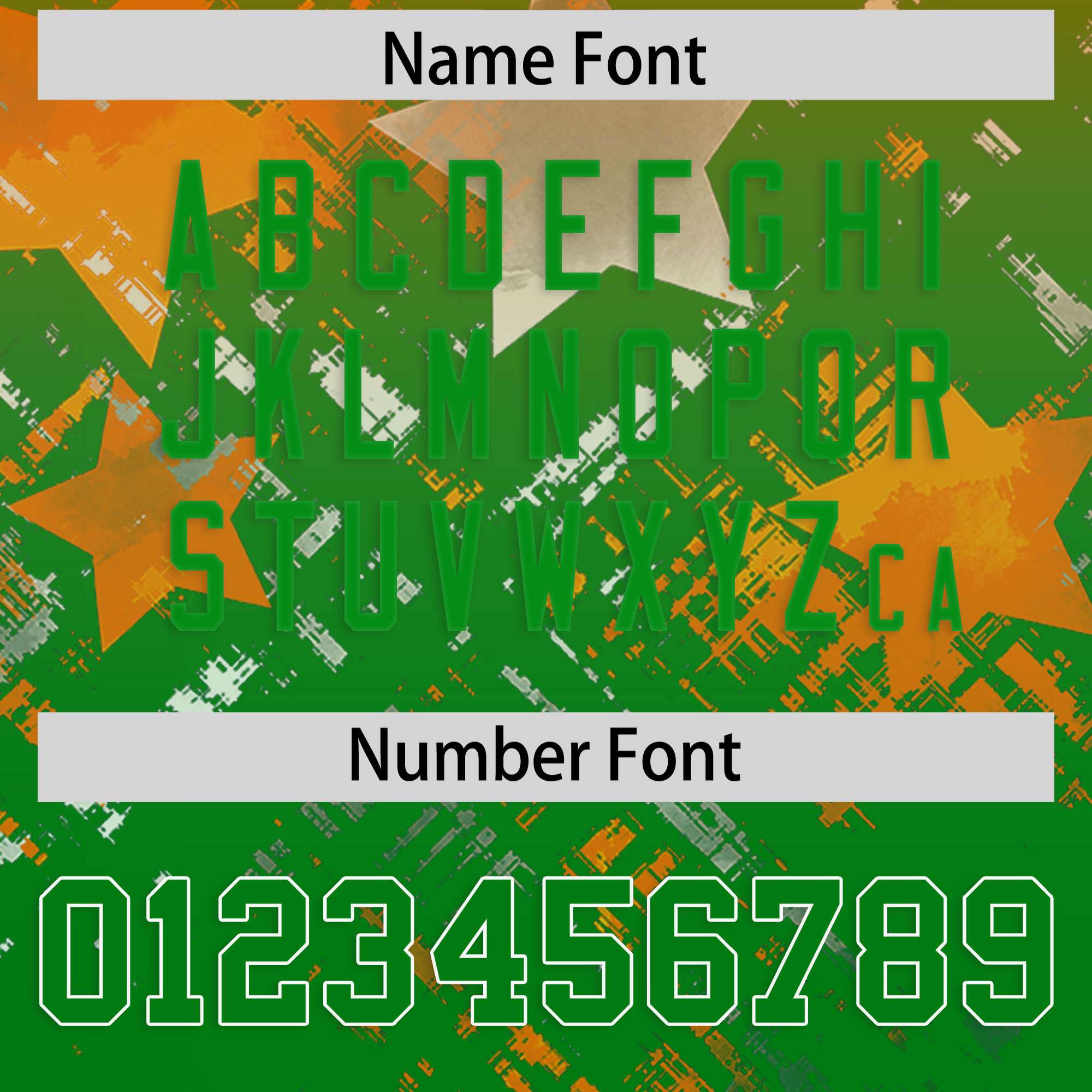 Custom Orange and Kelly Green Customize Flag Football Jersey - 7v7 Uniform| KXKSHOP