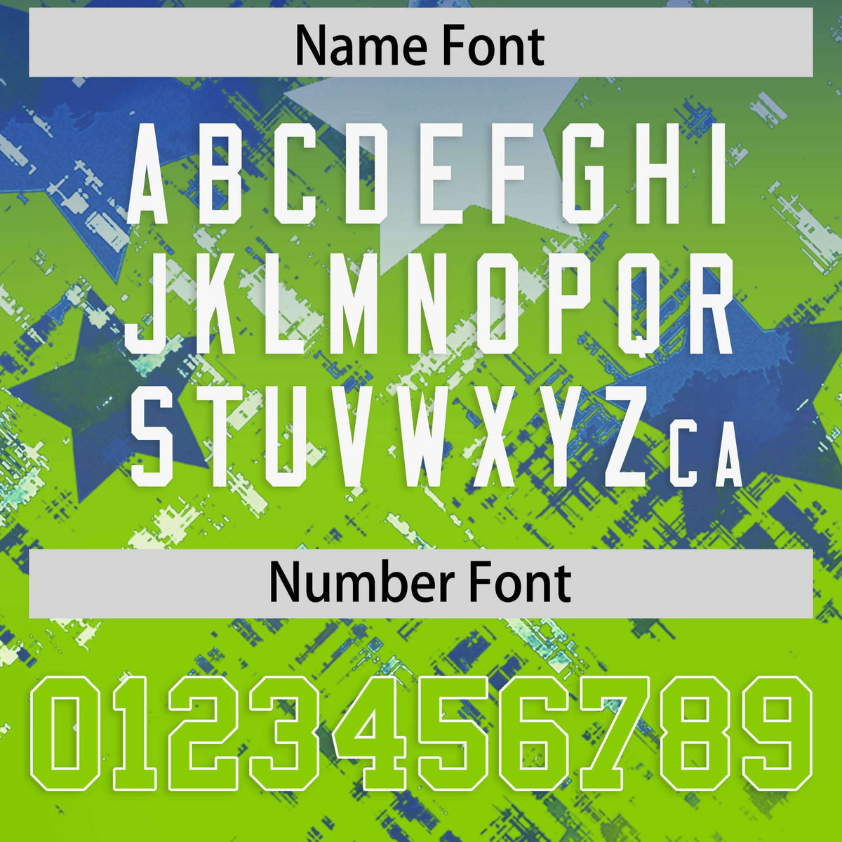 Custom Royal and Neon Green Customize Flag Football Jersey - 7v7 Uniform| KXKSHOP