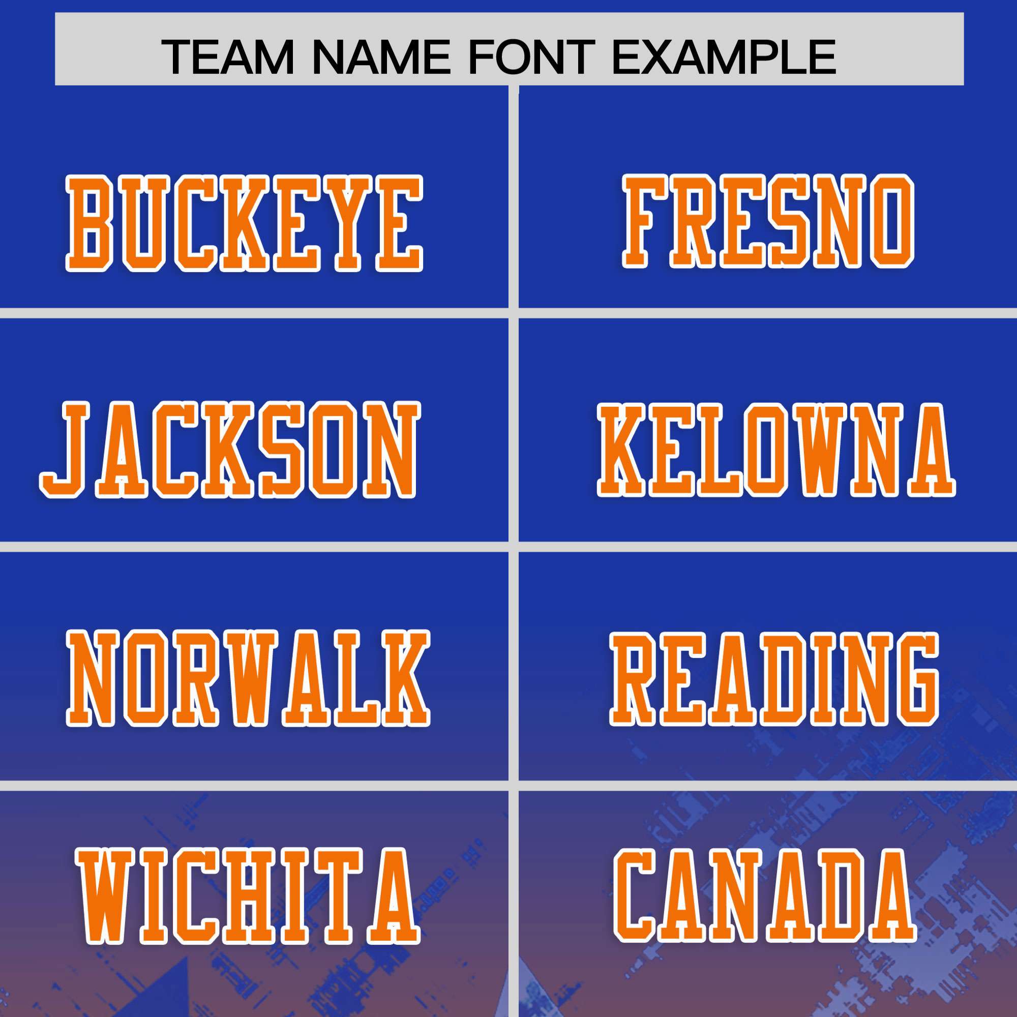 Custom Royal and Orange Customize Flag Football Jersey - 7v7 Uniform| KXKSHOP