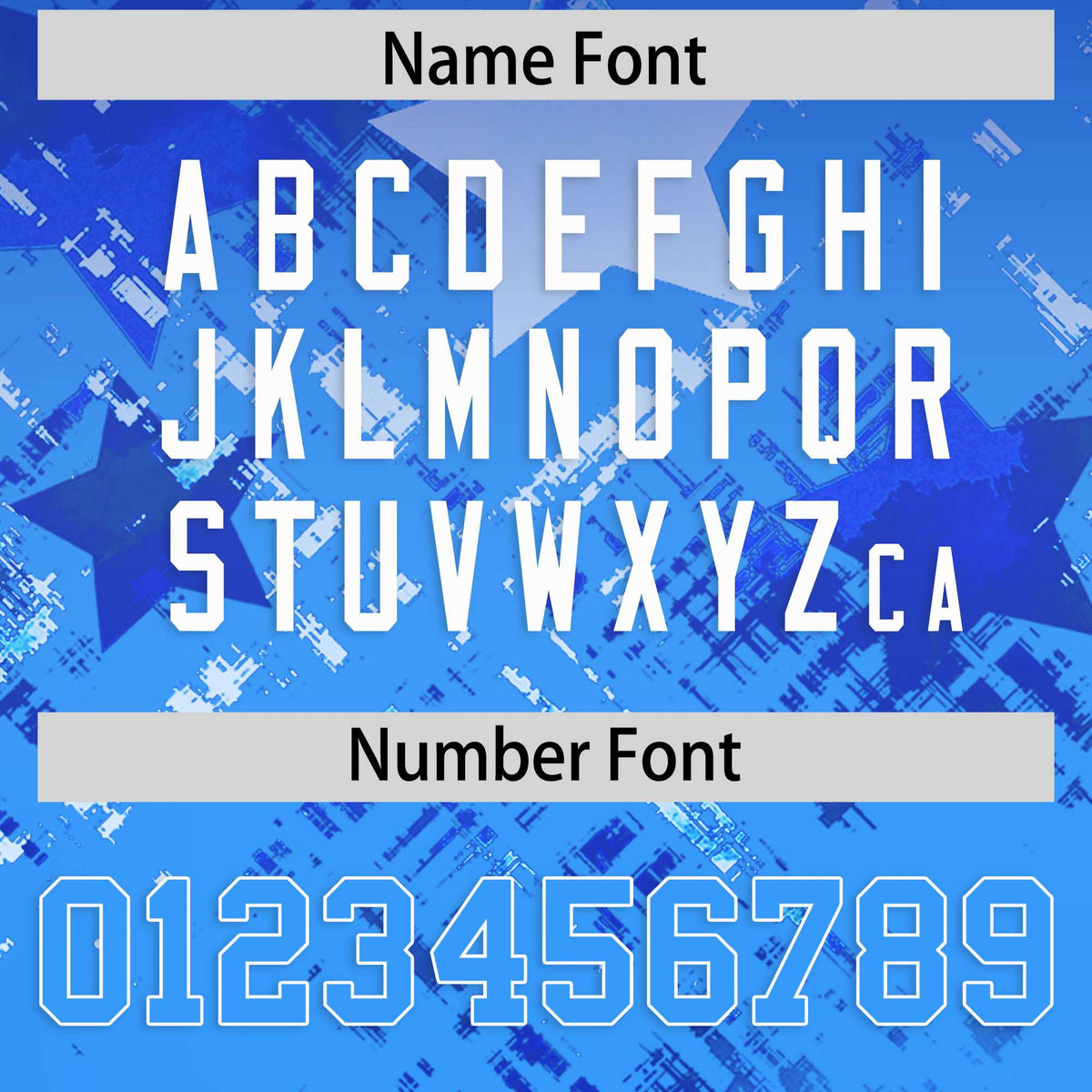 Custom Royal and Light Blue Customize Flag Football Jersey - 7v7 Uniform| KXKSHOP