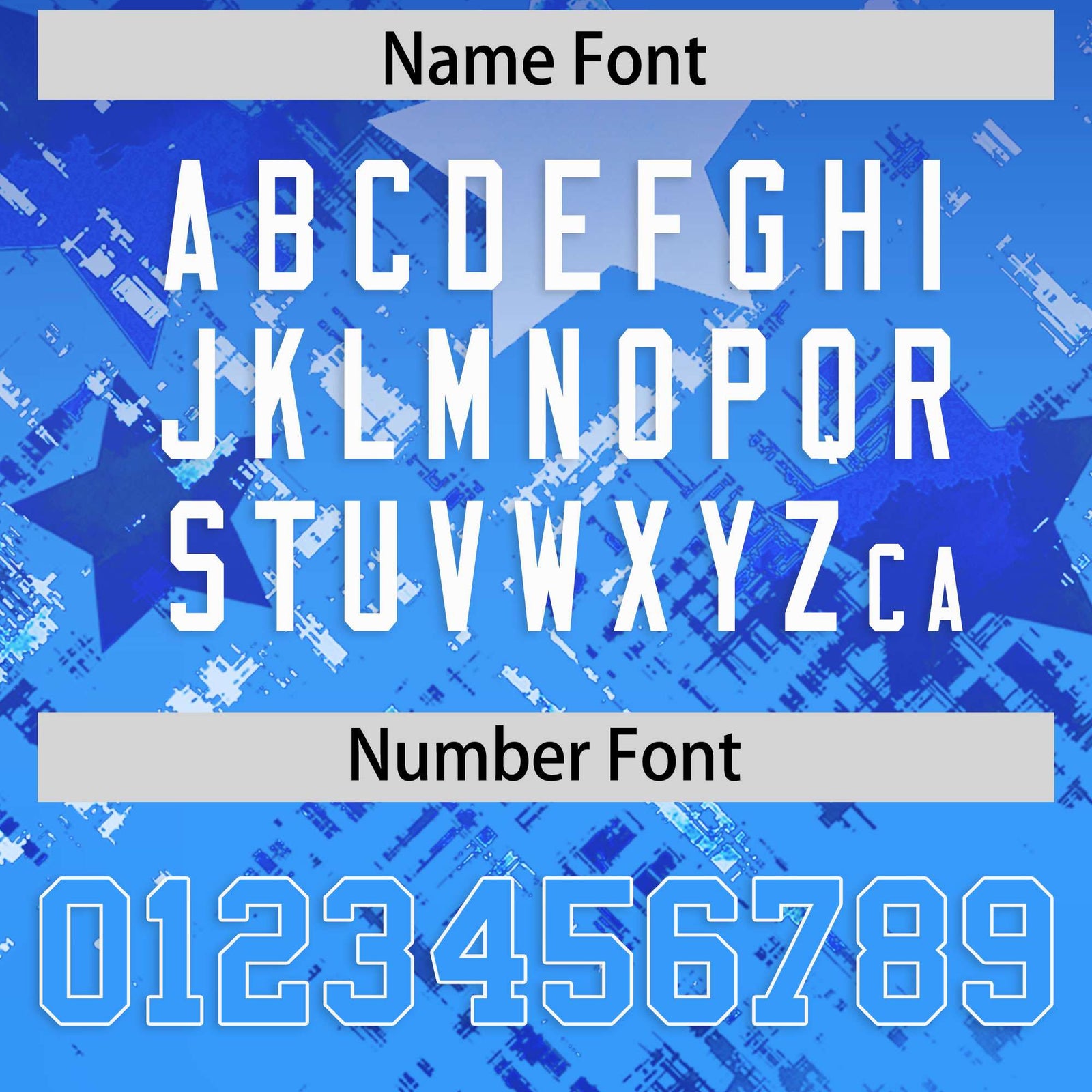 Custom Royal and Light Blue Customize Flag Football Jersey - 7v7 Uniform| KXKSHOP