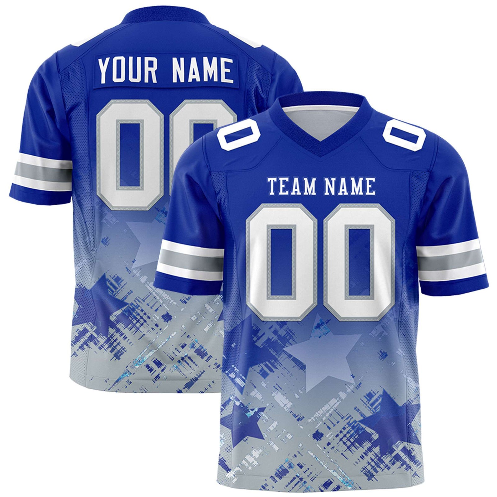 Custom Royal and Royal Customize Flag Football Jersey - 7v7 Uniform| KXKSHOP
