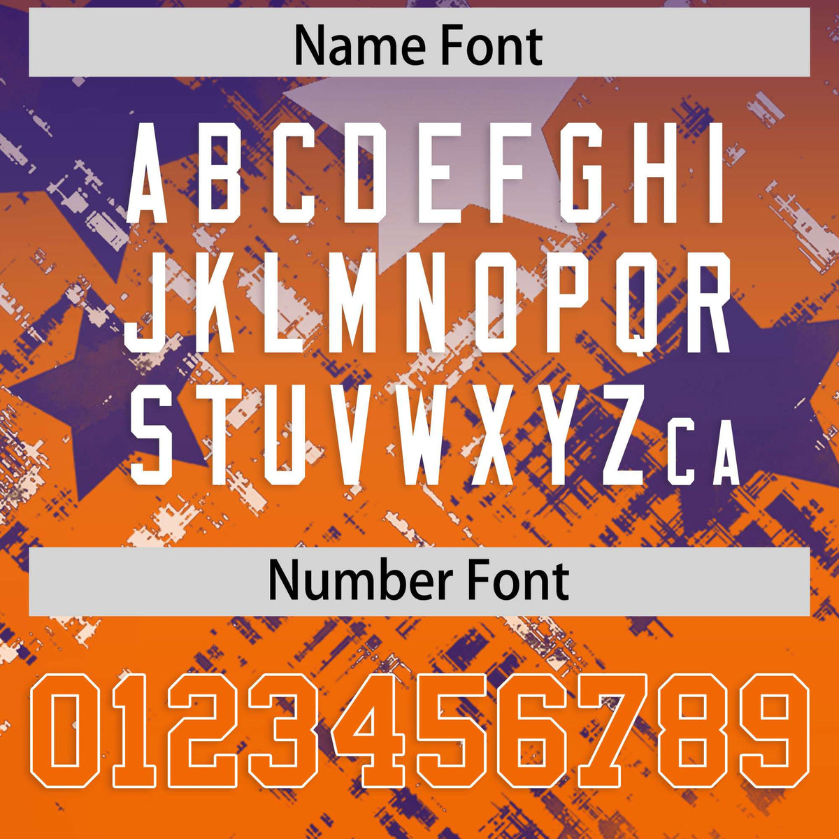 Custom Purple and Orange Customize Flag Football Jersey - 7v7 Uniform| KXKSHOP