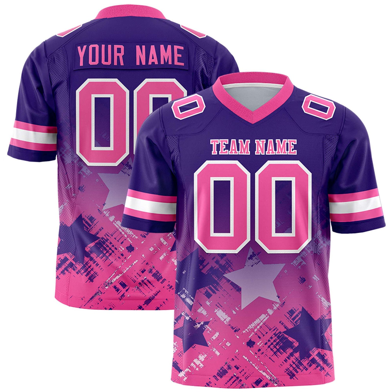 Custom Purple and Pink Customize Flag Football Jersey - 7v7 Uniform| KXKSHOP