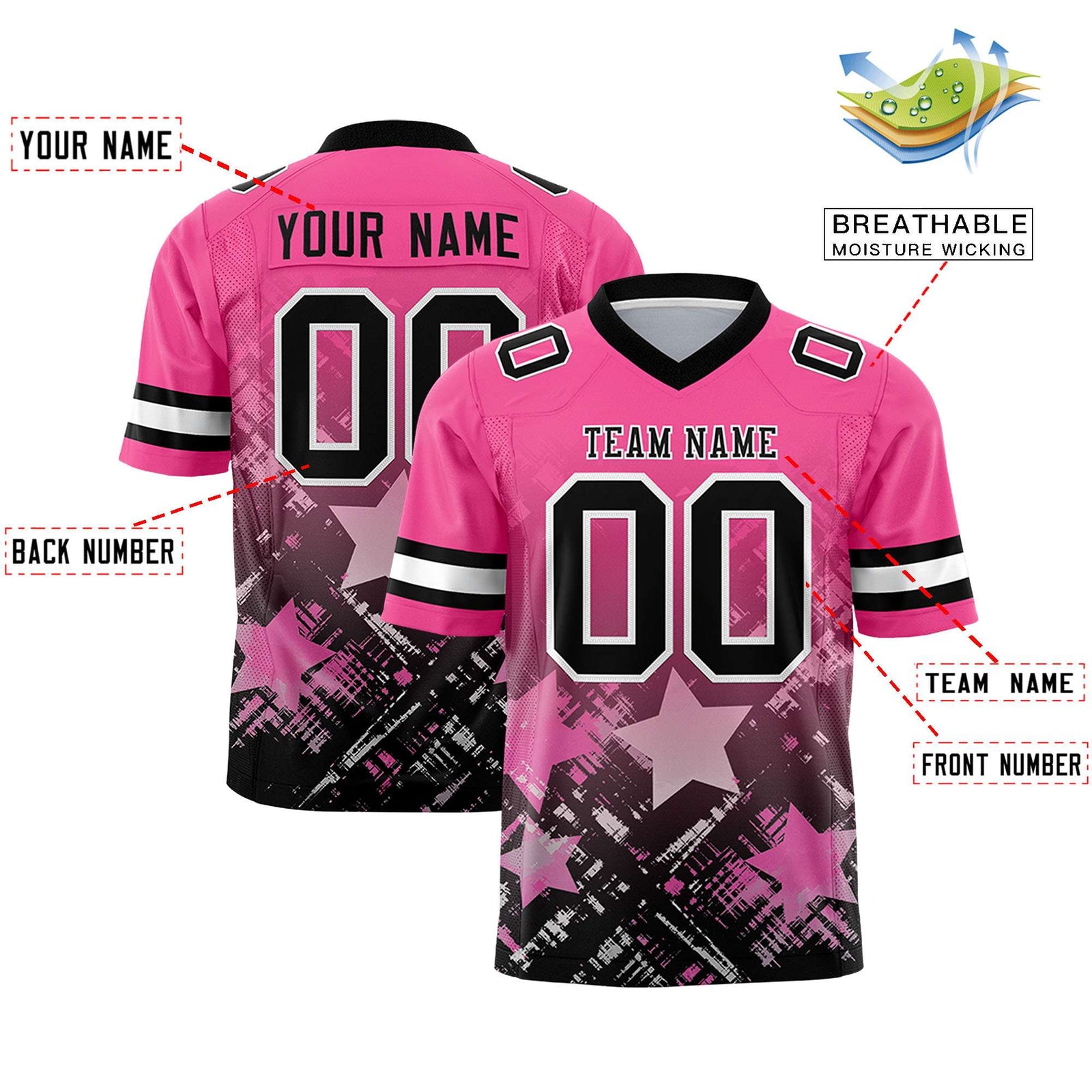 Flag Football Pink Jerseys - KXKSHOP
