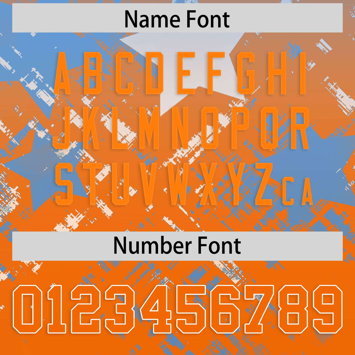 Custom Light Blue and Orange Customize Flag Football Jersey - 7v7 Uniform| KXKSHOP