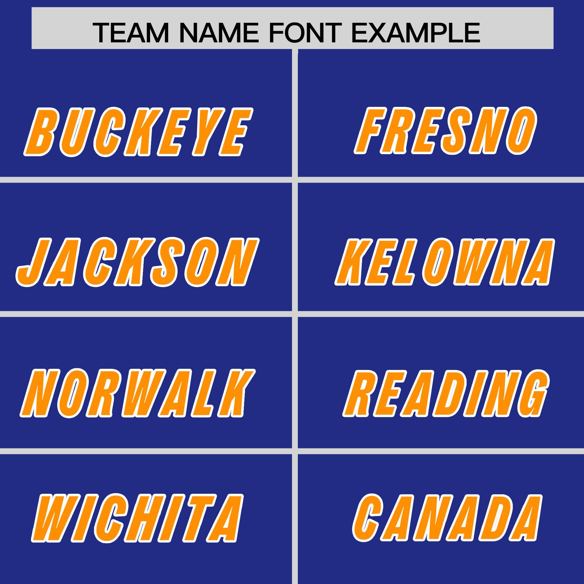 Custom Royal Gold Orange and White Side Stripe Pattern Authentic Football Jersey